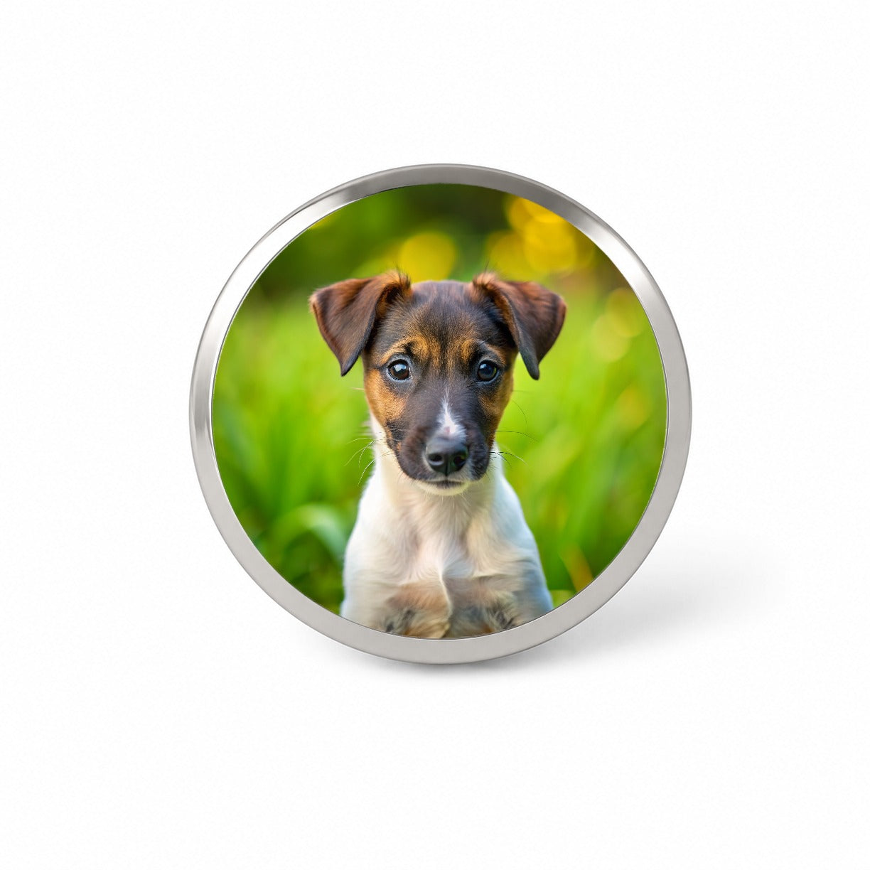 Smooth Fox Terrier Dog Puppy Photo Novelty Hat Backpack Lapel Pin