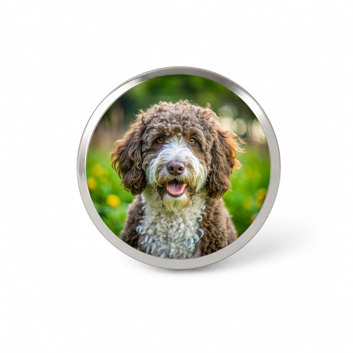 Spanish Water Dog Photo Novelty Hat Backpack Lapel Pin