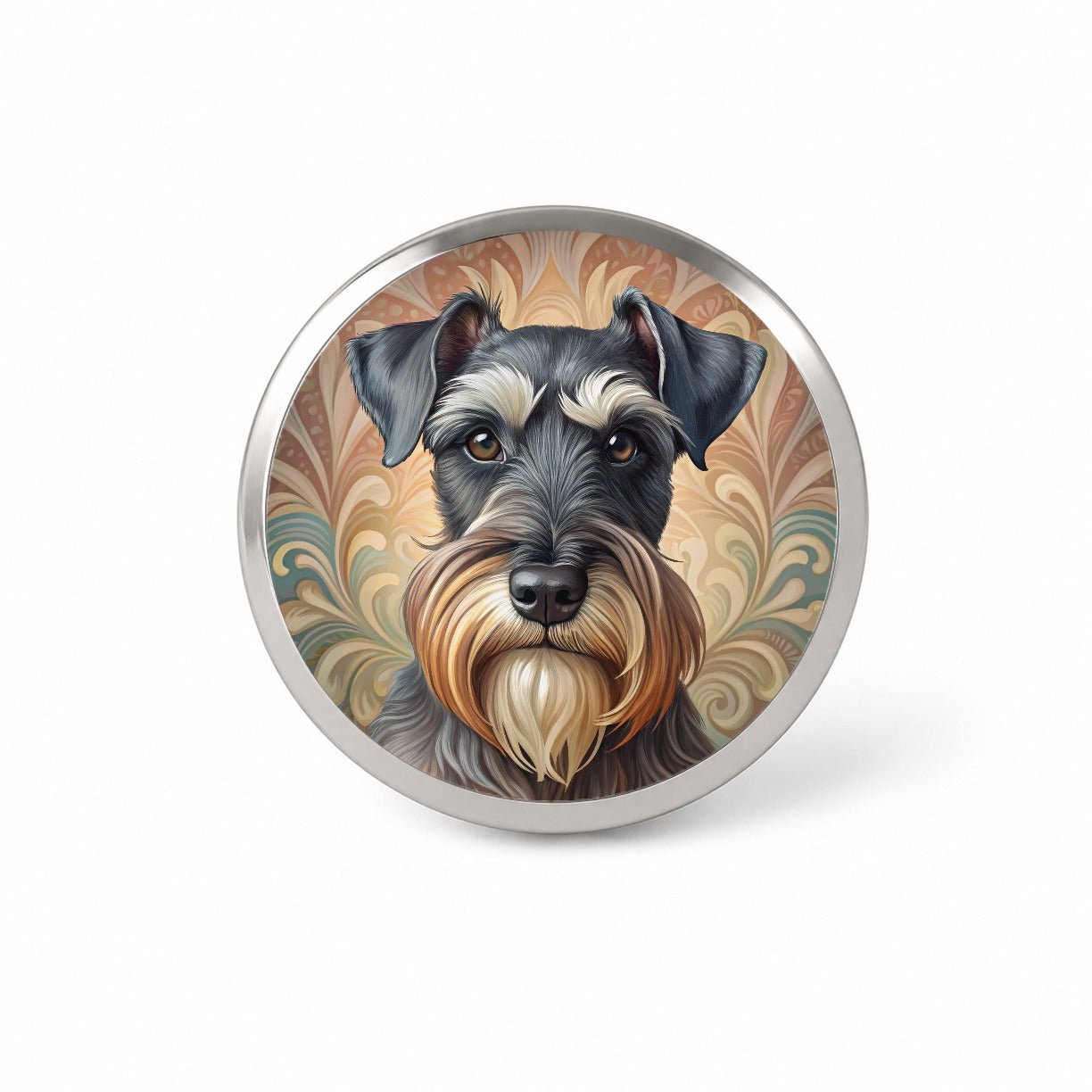 Standard Schnauzer Dog Art Nouveau Novelty Hat Backpack Lapel Pin