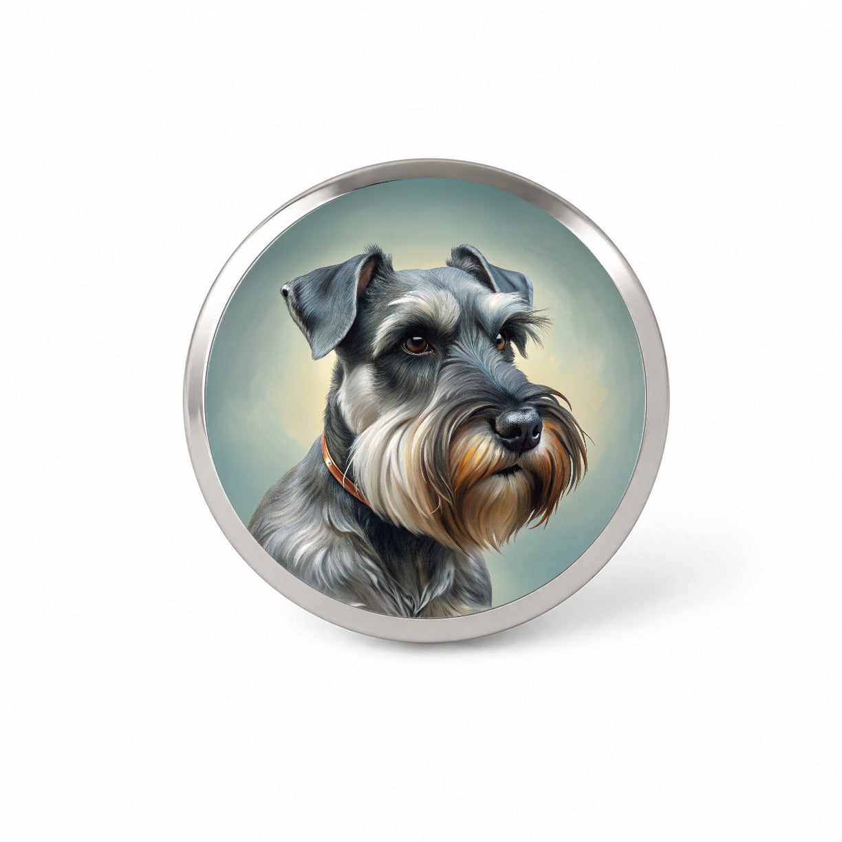 Standard Schnauzer Dog Illustration Novelty Hat Backpack Lapel Pin
