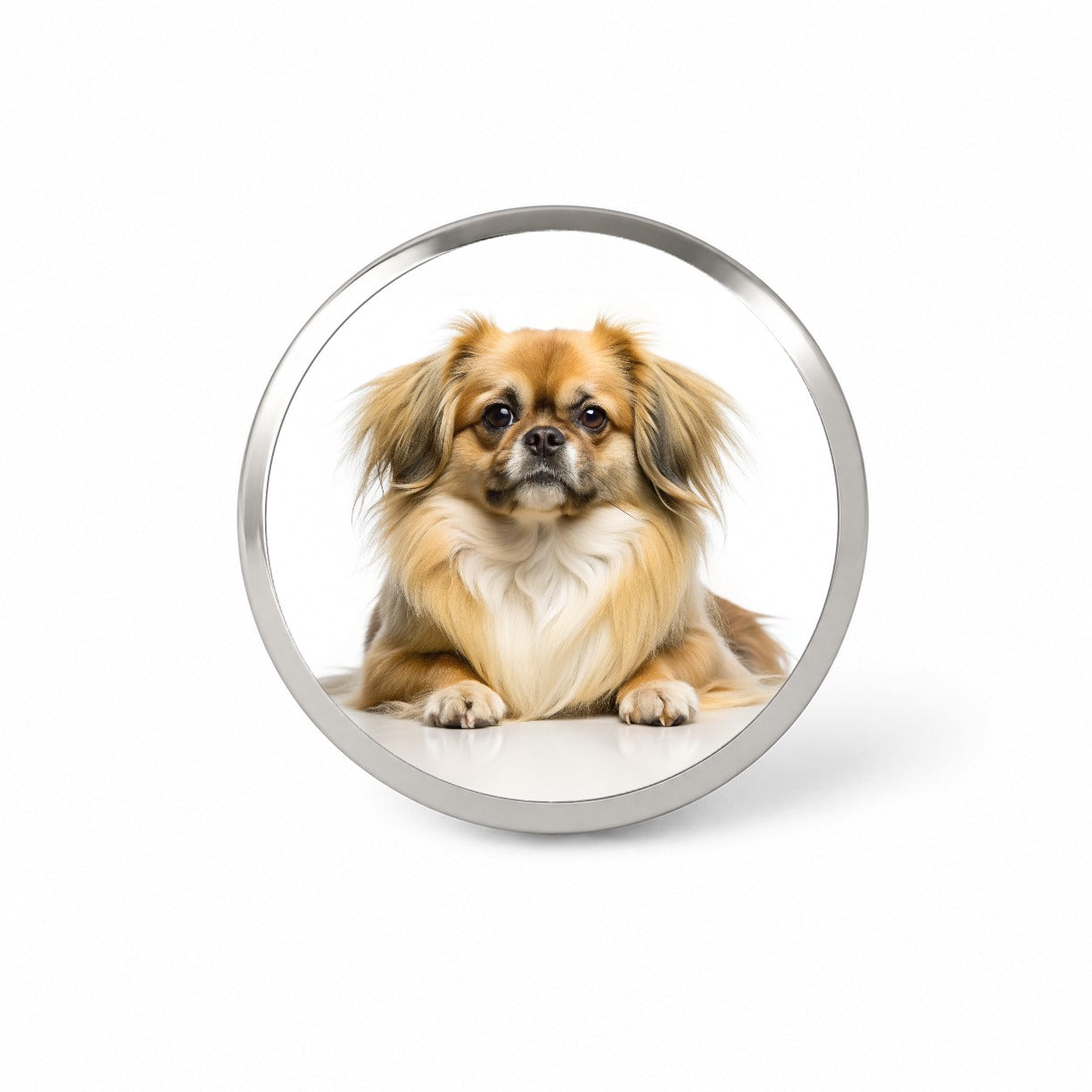 Tibetan Spaniel Dog Photo Novelty Hat Backpack Lapel Pin