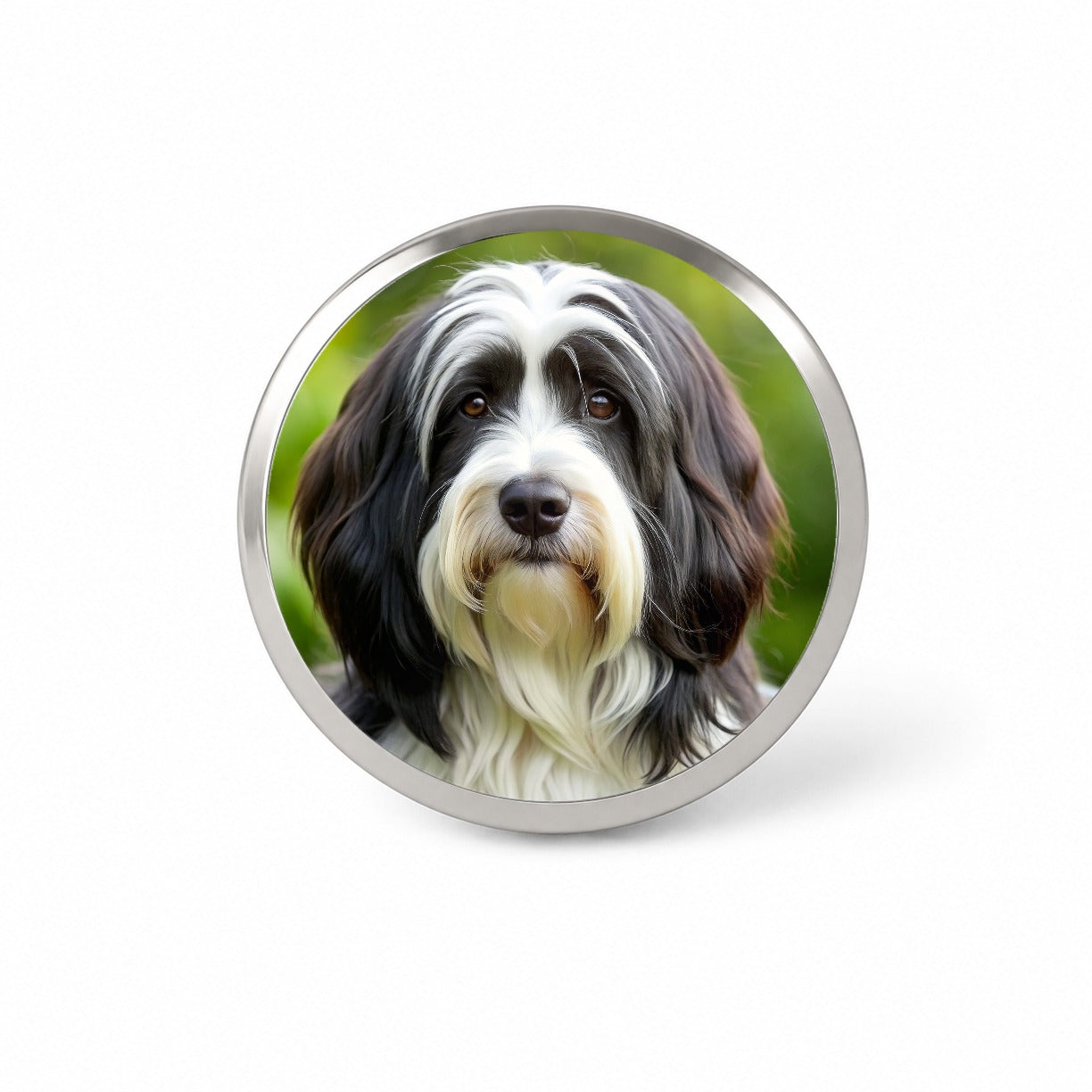 Tibetan Terrier Dog Photo Novelty Hat Backpack Lapel Pin