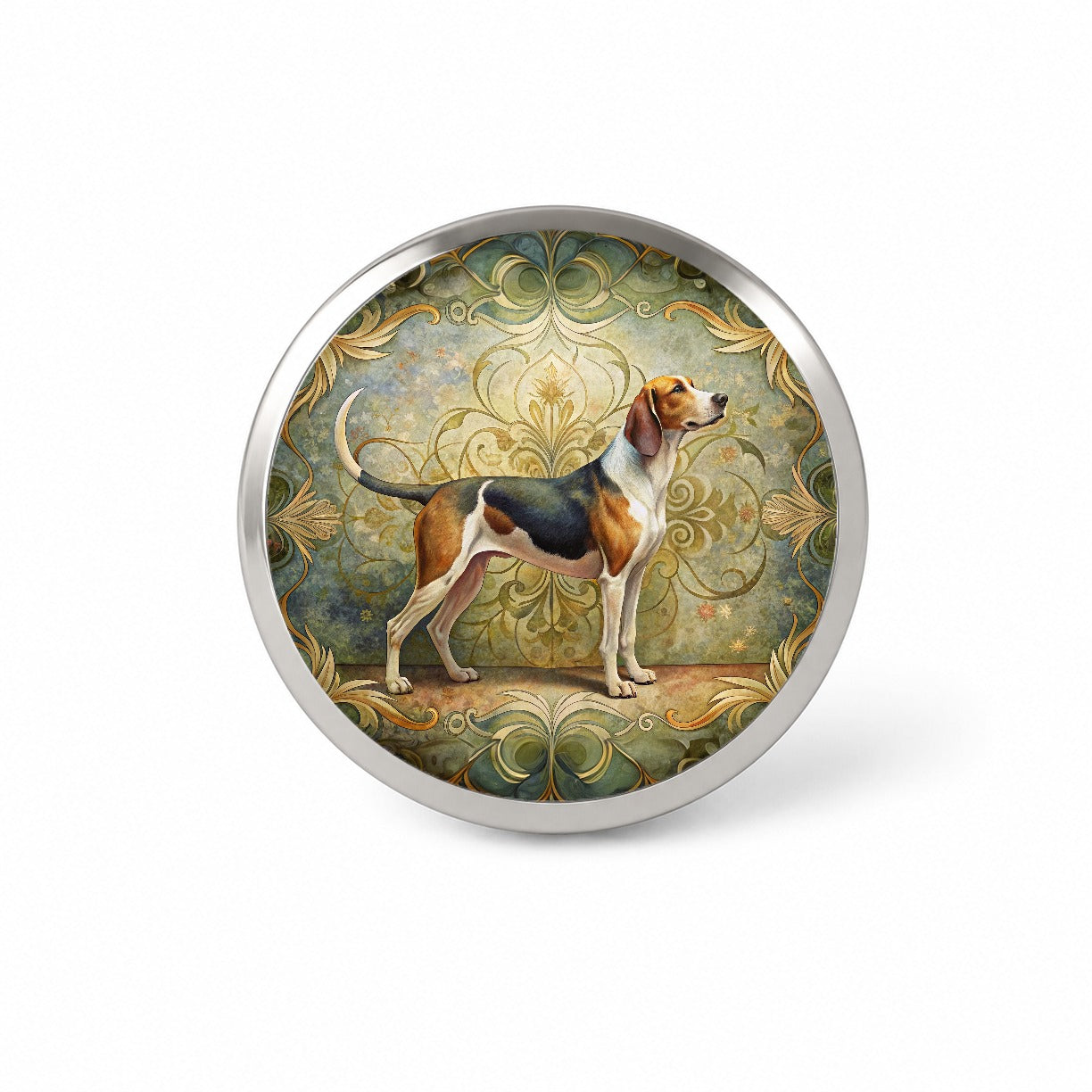 Treeing Walker Coonhound Dog Art Nouveau Novelty Hat Backpack Lapel Pin
