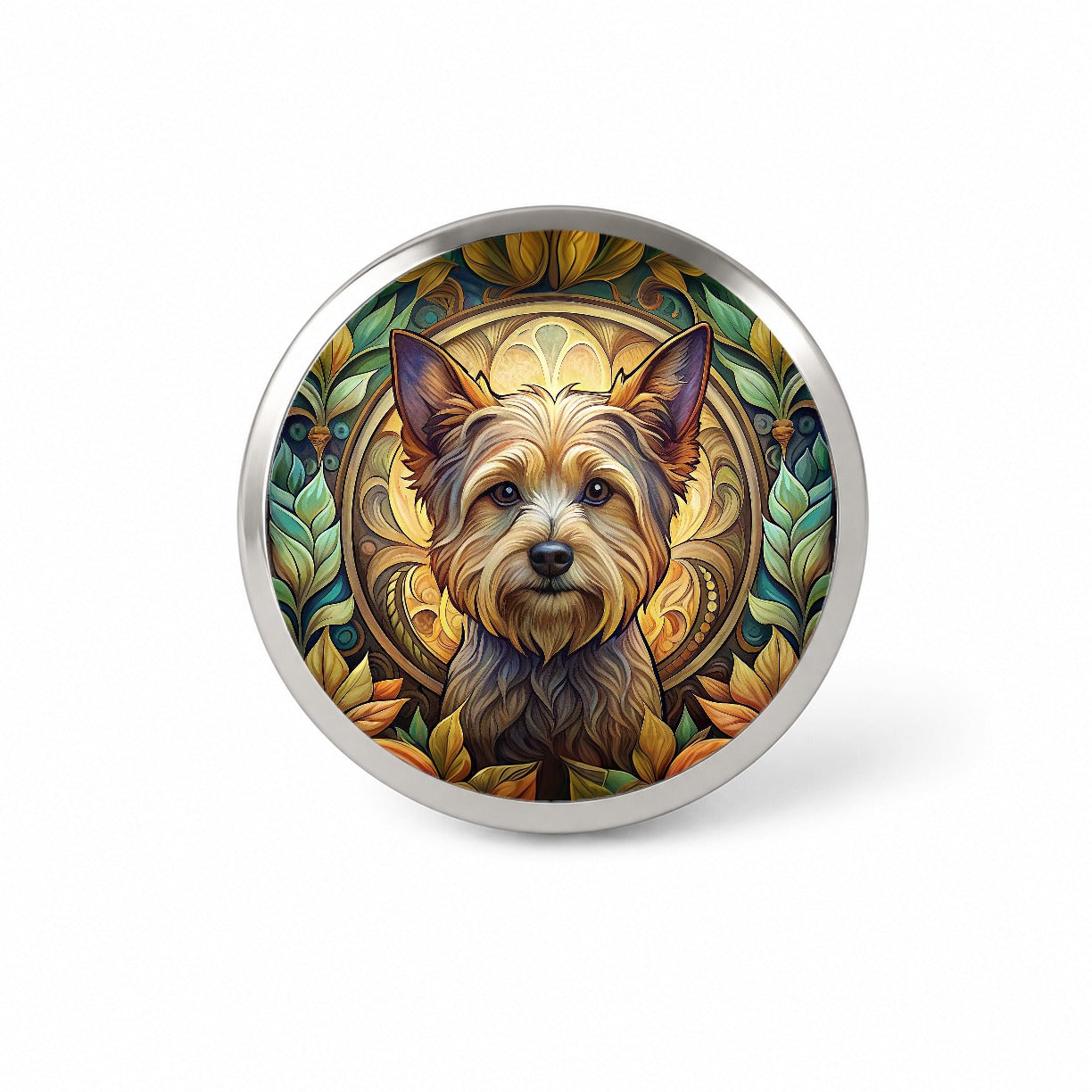 Yorkipoo Dog Art Nouveau Novelty Hat Backpack Lapel Pin