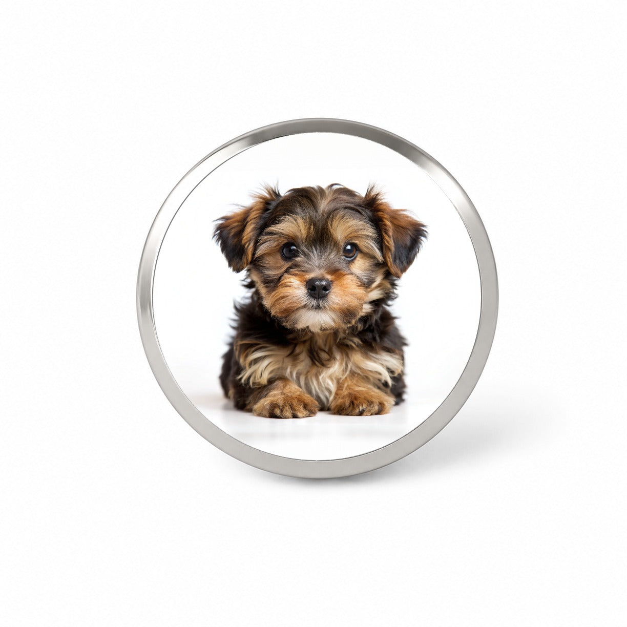 Yorkipoo Dog Puppy Photo Novelty Hat Backpack Lapel Pin