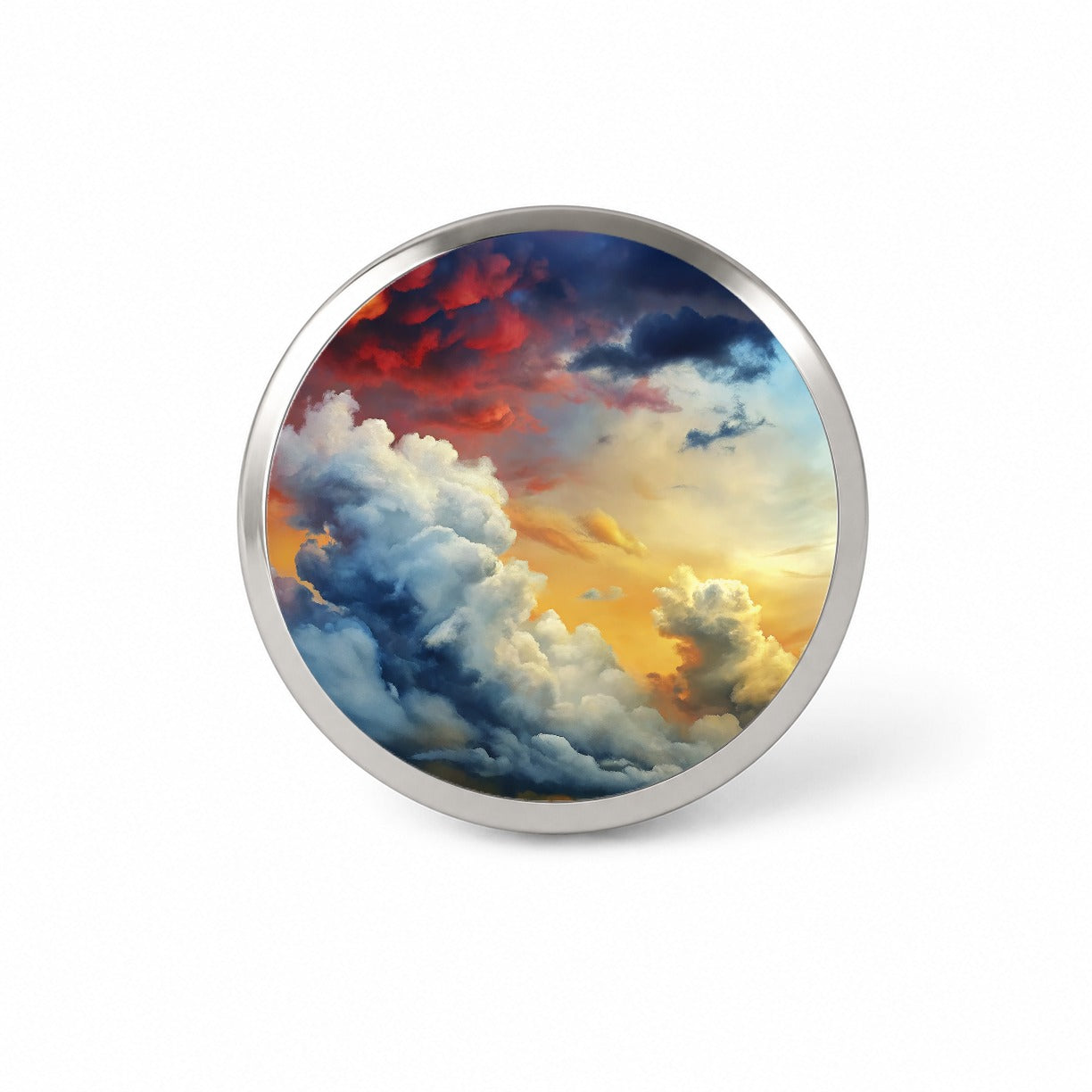 Cloudy Sky Colors Novelty Hat Backpack Lapel Pin