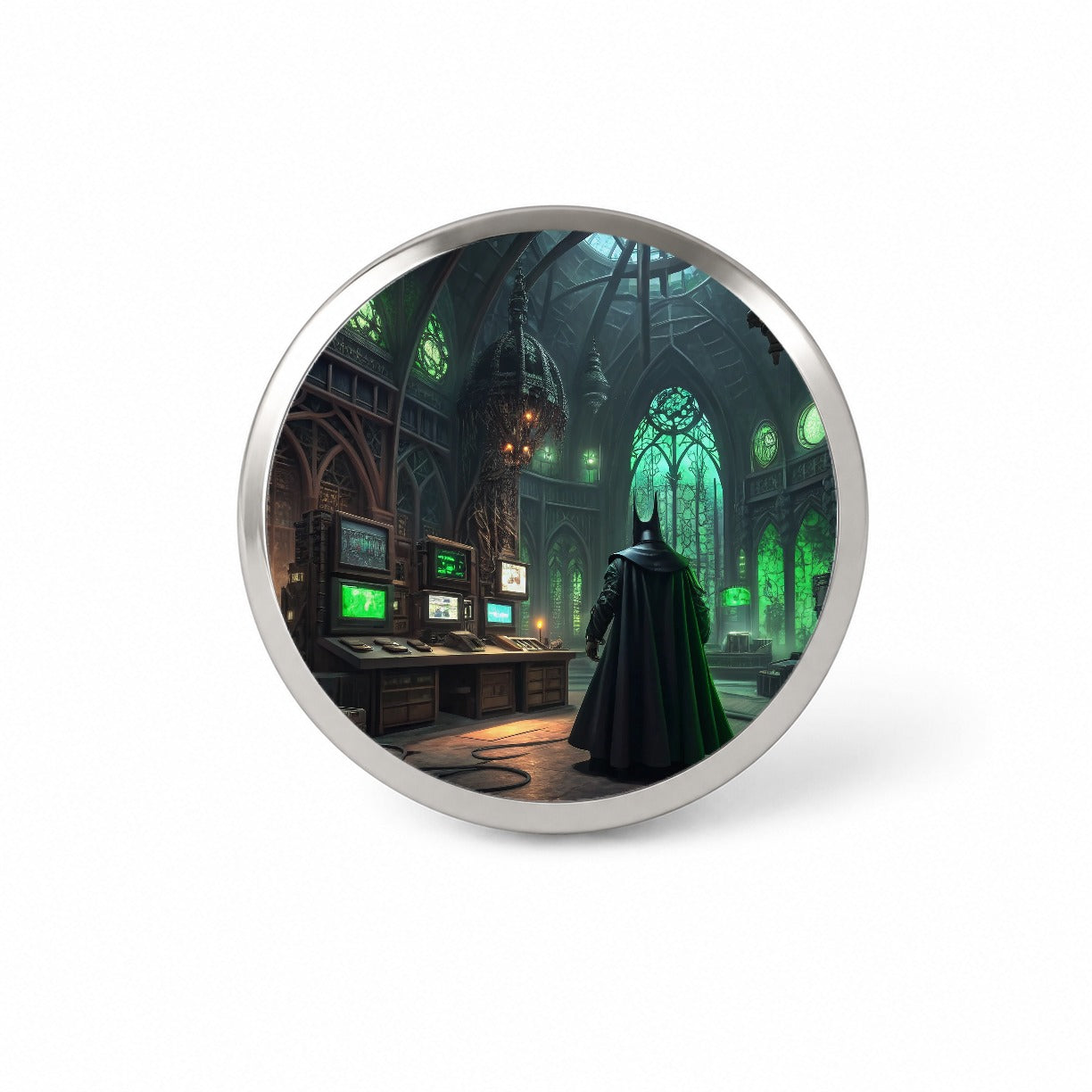 Evil Supervillain Lair Novelty Hat Backpack Lapel Pin