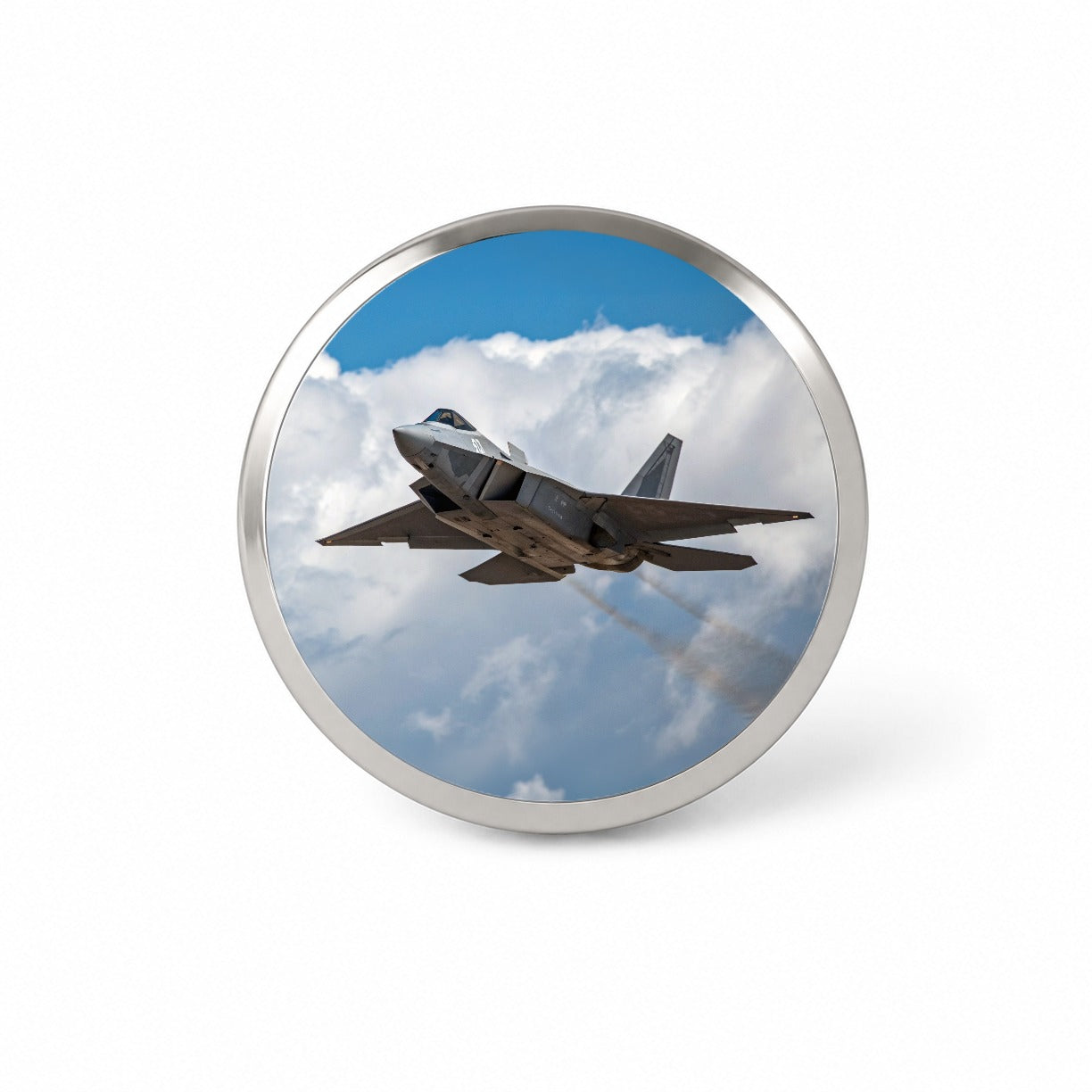 F-22 Raptor In Flight US Air Force Fighter Plane Novelty Hat Backpack Lapel Pin