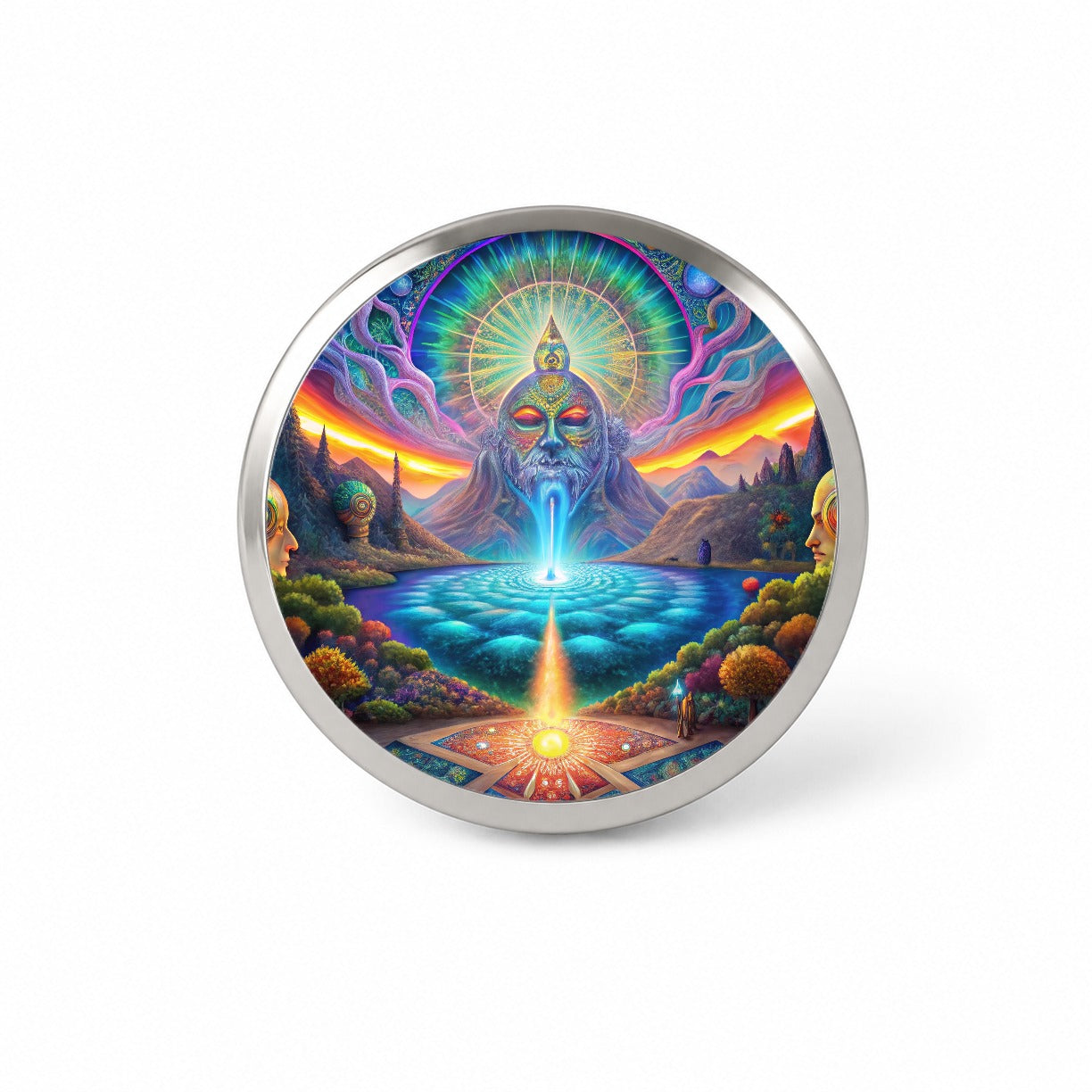 Psychedelic Mysticism Mystical Scene Novelty Hat Backpack Lapel Pin