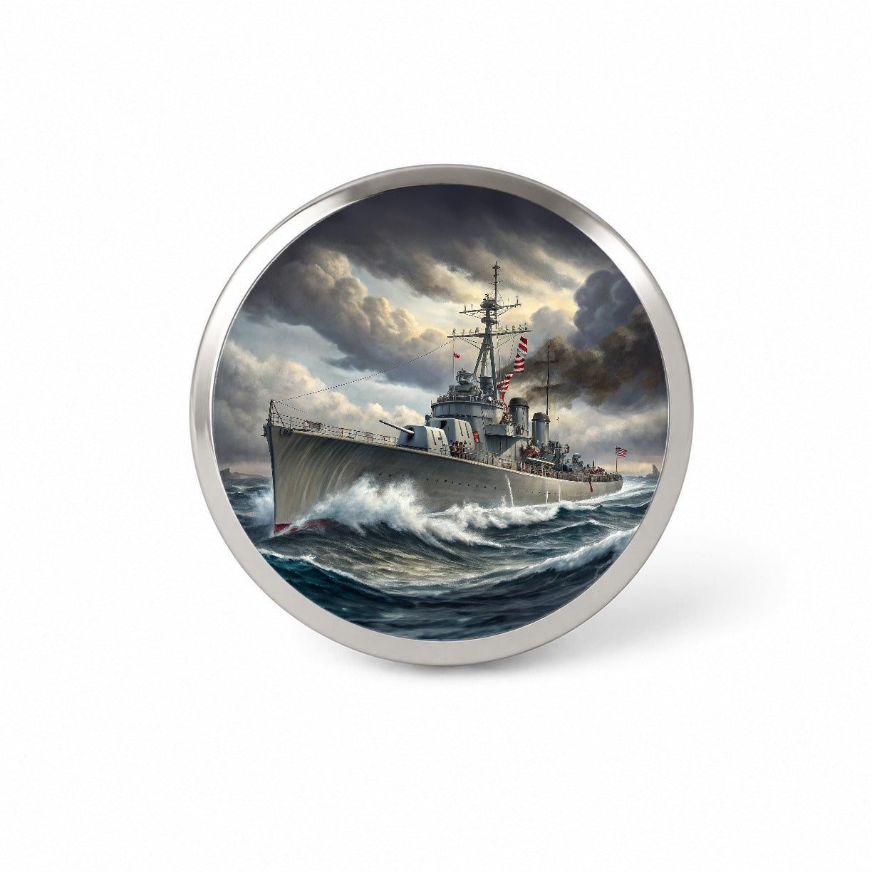 WWII Navy Destroyer Novelty Hat Backpack Lapel Pin