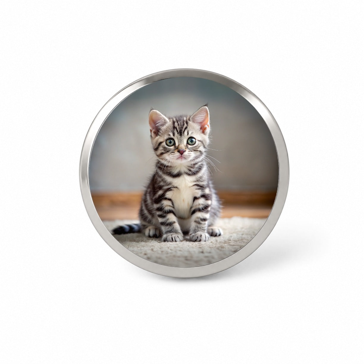 American Shorthair Cat Kitten Photo Novelty Hat Backpack Lapel Pin