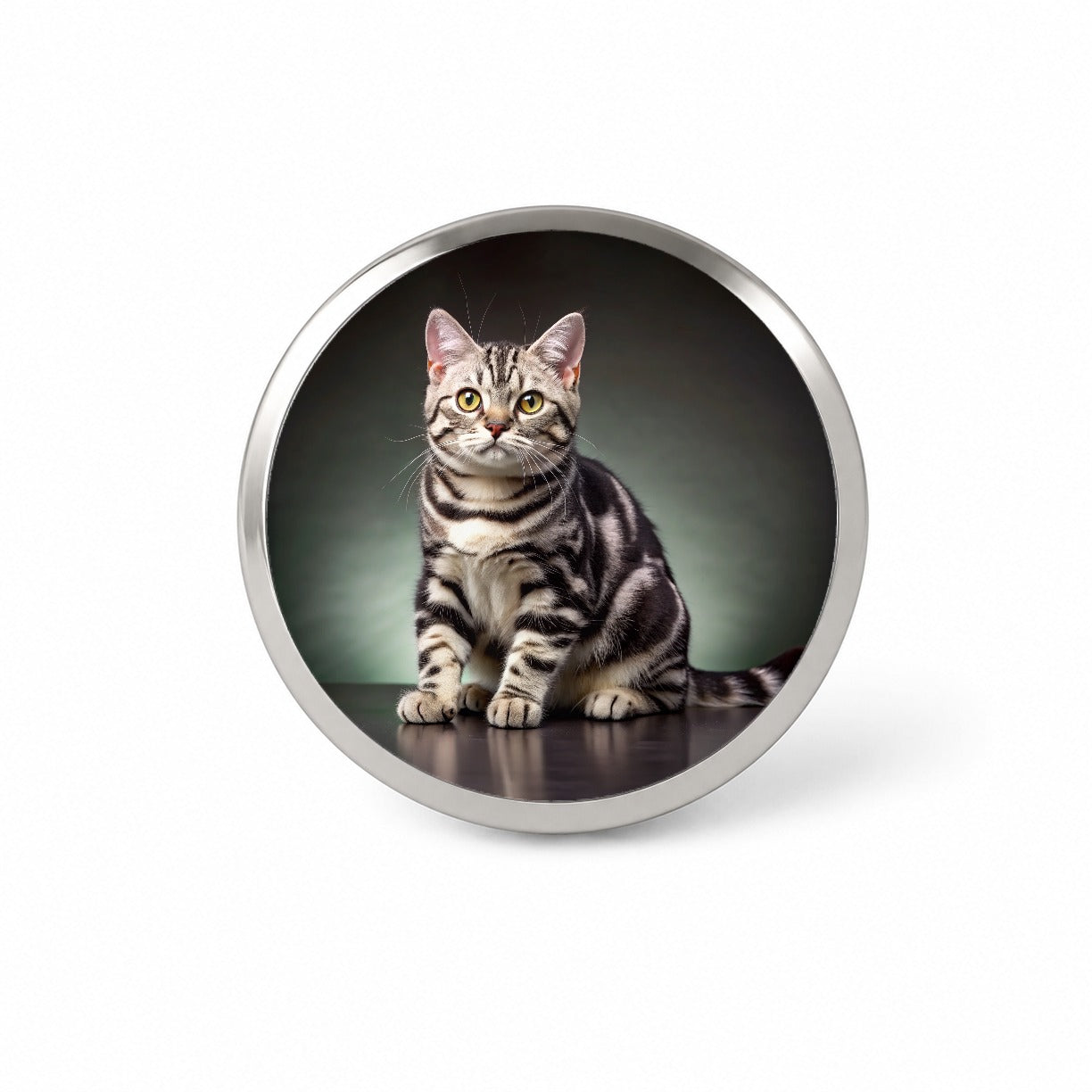 American Shorthair Cat Photo Novelty Hat Backpack Lapel Pin