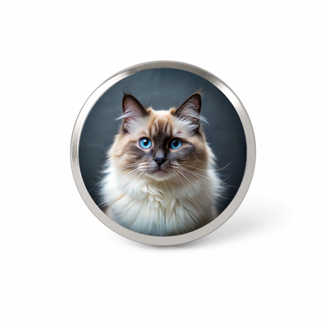 Birman Cat Photo Novelty Hat Backpack Lapel Pin
