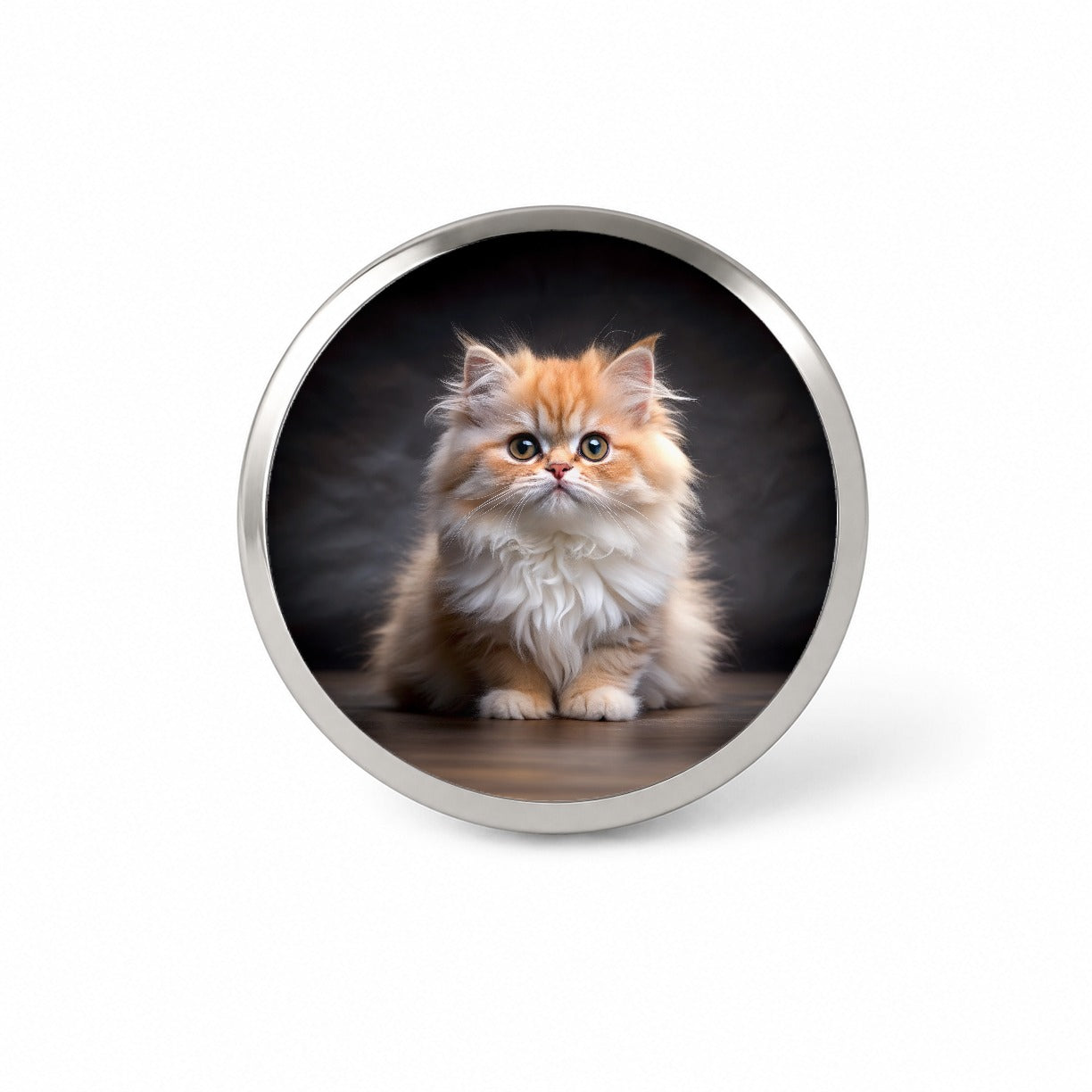 Classic Persian Cat Kitten Photo Novelty Hat Backpack Lapel Pin