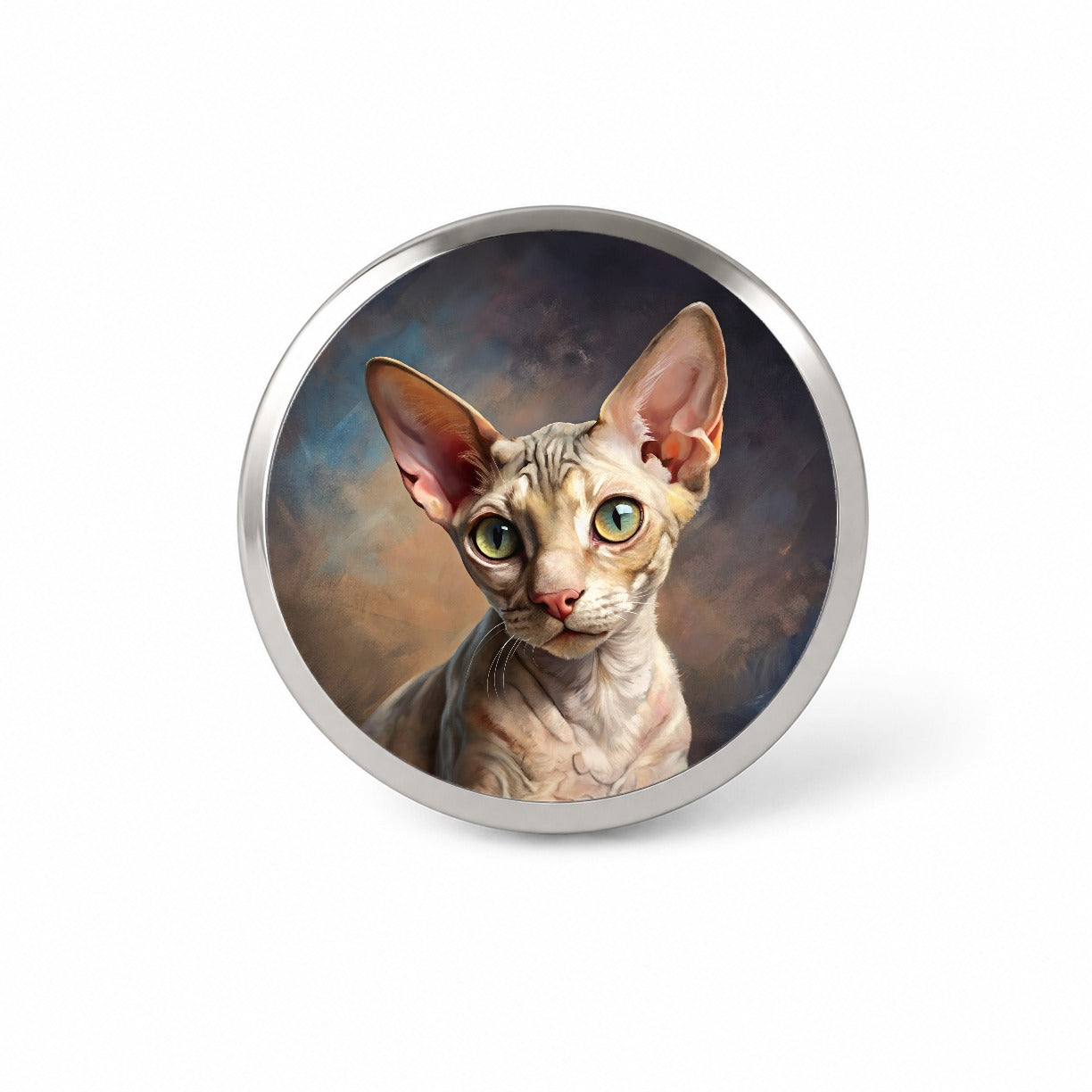 Cornish Rex Cat Illustration Novelty Hat Backpack Lapel Pin