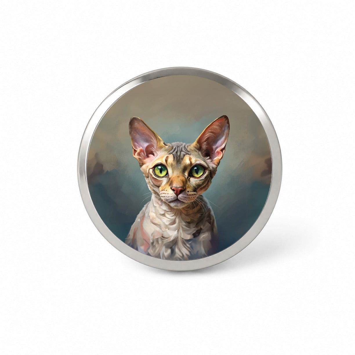Devon Rex Cat Illustration Novelty Hat Backpack Lapel Pin