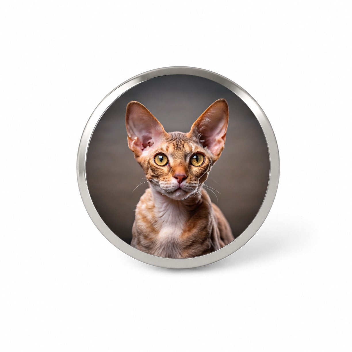 Devon Rex Cat Photo Novelty Hat Backpack Lapel Pin
