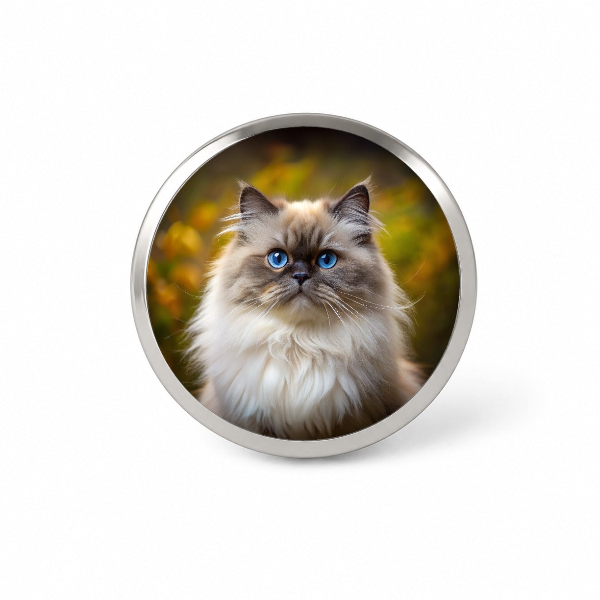 Himalayan Cat Photo Novelty Hat Backpack Lapel Pin