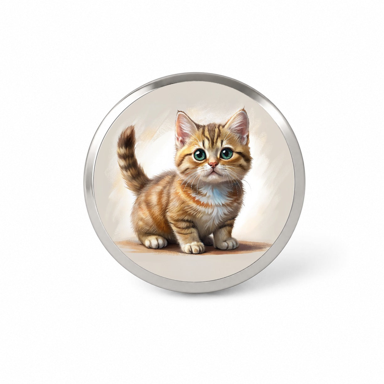 Munchkin Cat Illustration Novelty Hat Backpack Lapel Pin