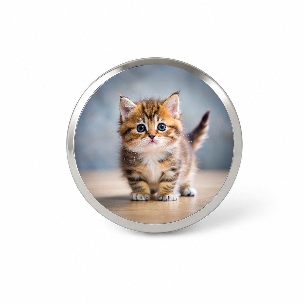 Munchkin Cat Kitten Photo Novelty Hat Backpack Lapel Pin