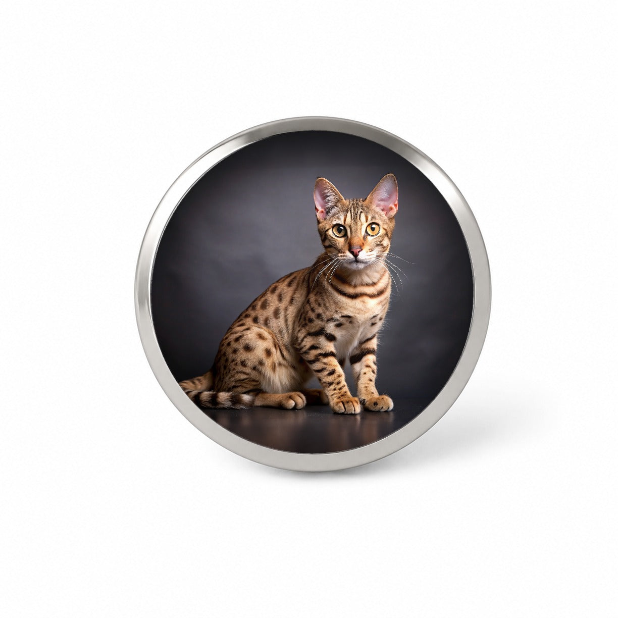 Ocicat Cat Photo Novelty Hat Backpack Lapel Pin