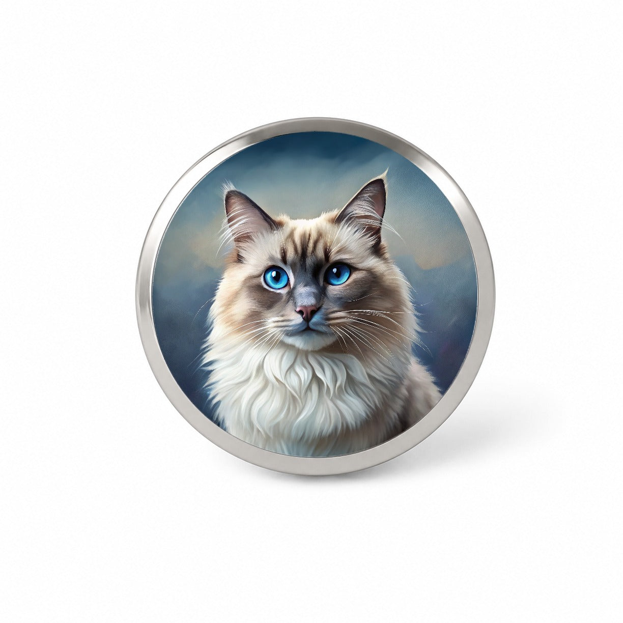 Ragdoll Cat Illustration Novelty Hat Backpack Lapel Pin