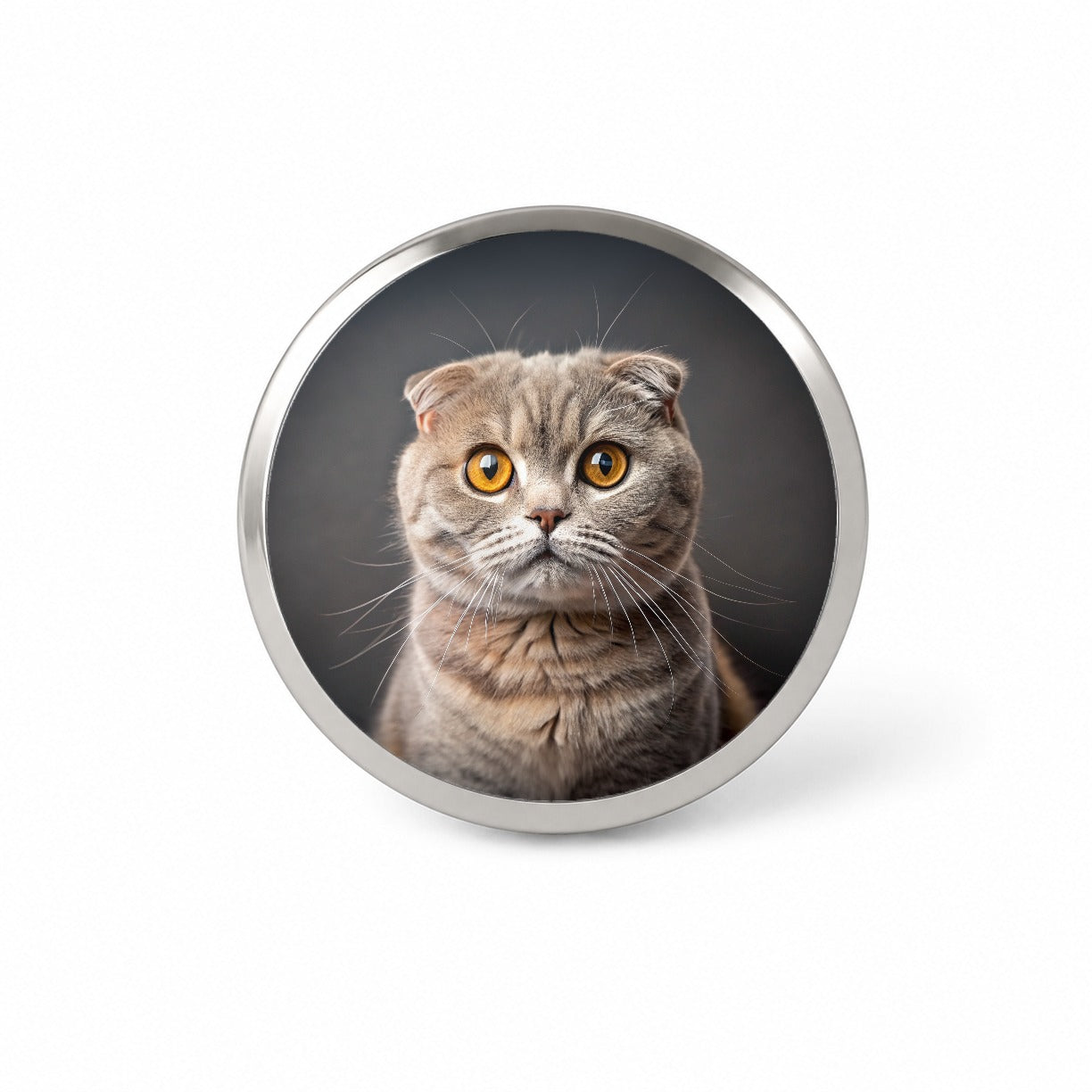 Scottish Fold Cat Photo Novelty Hat Backpack Lapel Pin