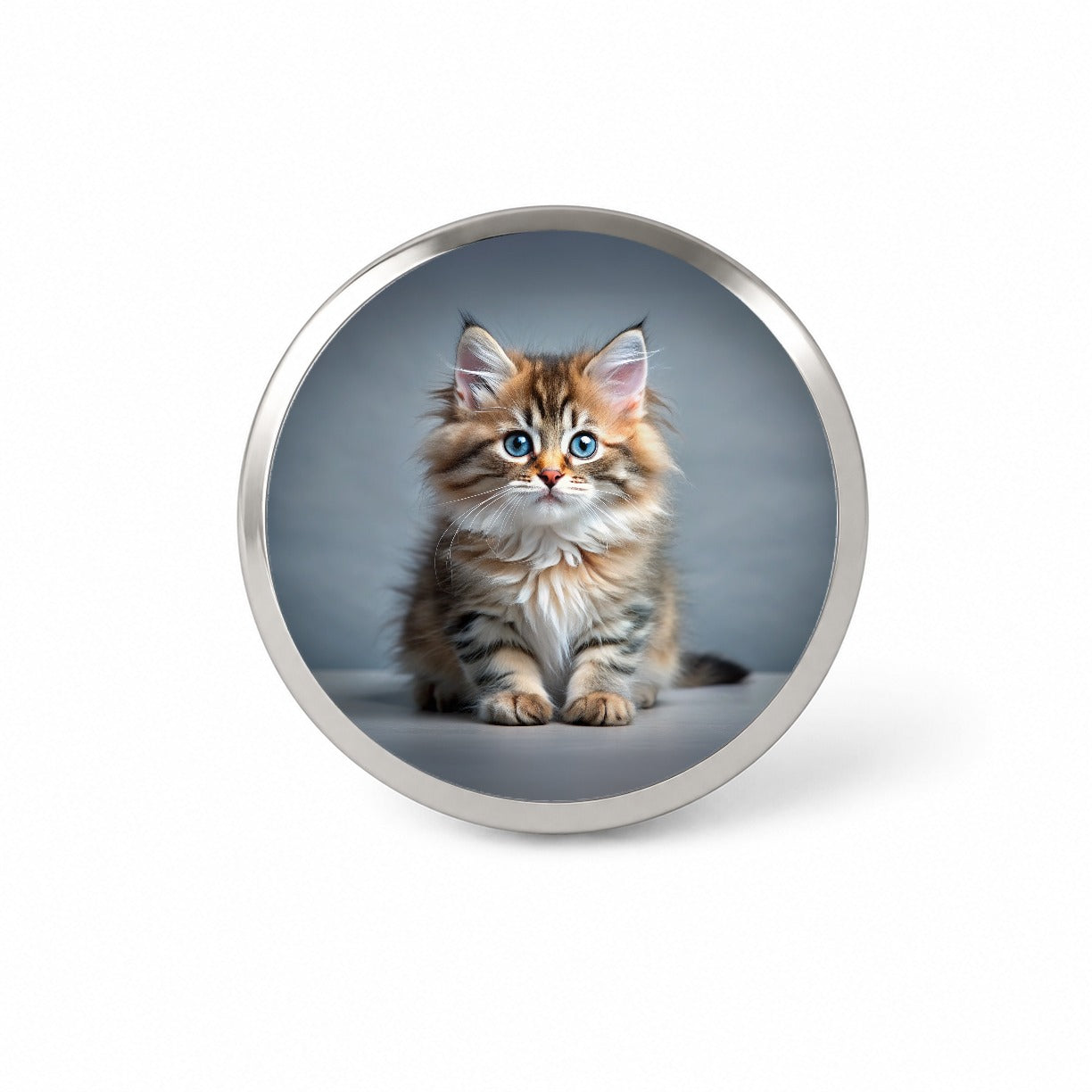 Siberian Cat Kitten Photo Novelty Hat Backpack Lapel Pin