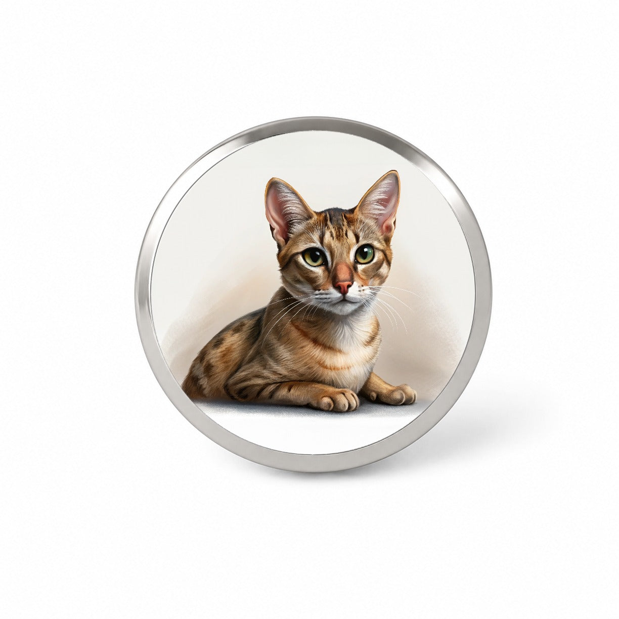 Singapura Cat Illustration Novelty Hat Backpack Lapel Pin