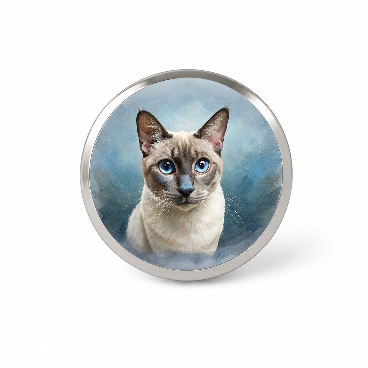 Tonkinese Cat Illustration Novelty Hat Backpack Lapel Pin