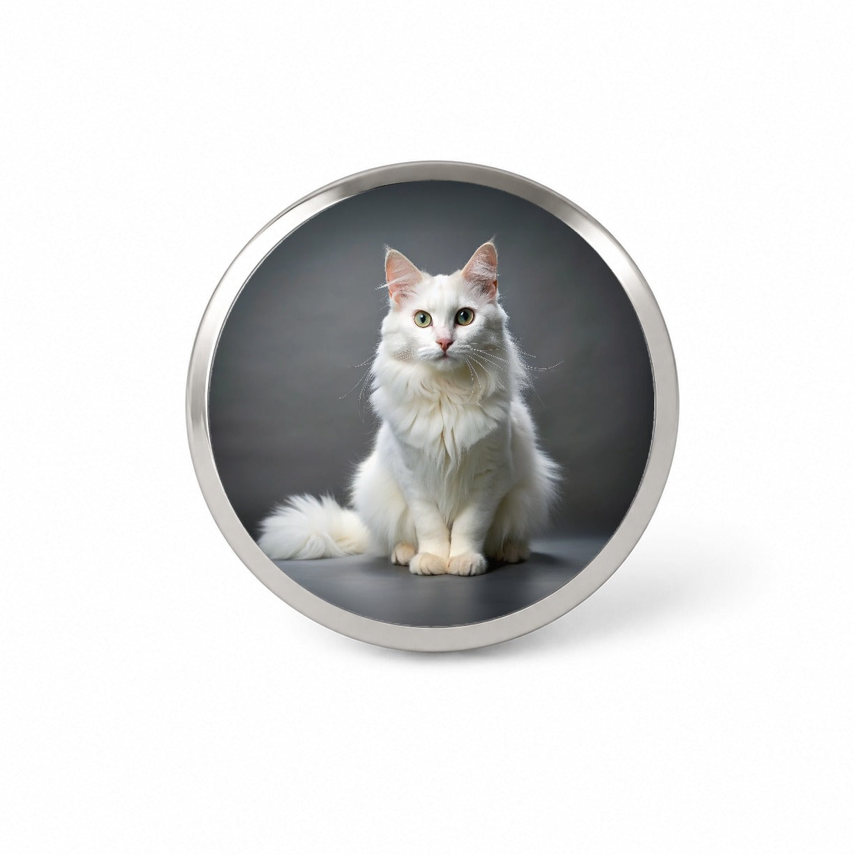 Turkish Angora Cat Photo Novelty Hat Backpack Lapel Pin