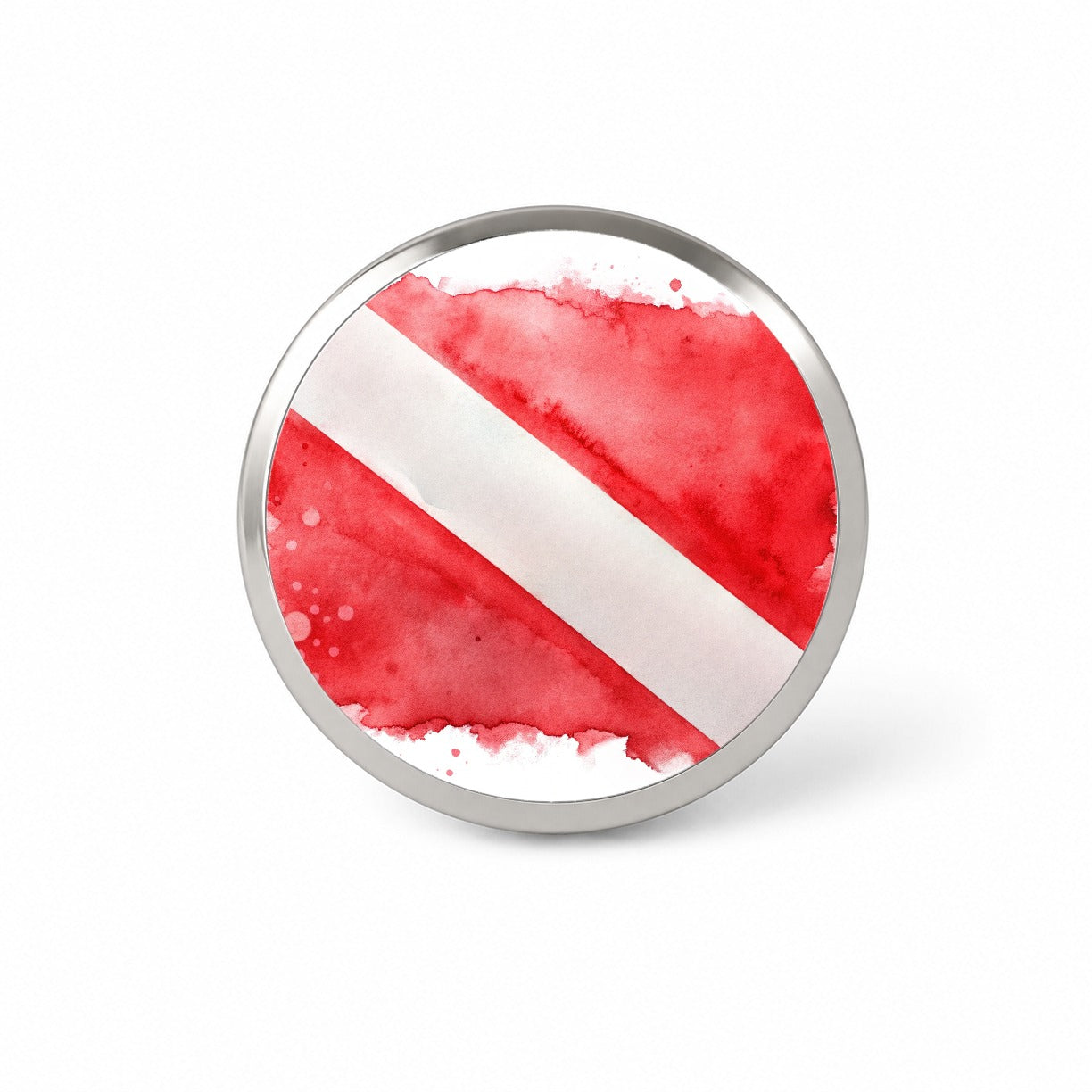 Diver Diving Dive Flag Watercolor Novelty Hat Backpack Lapel Pin