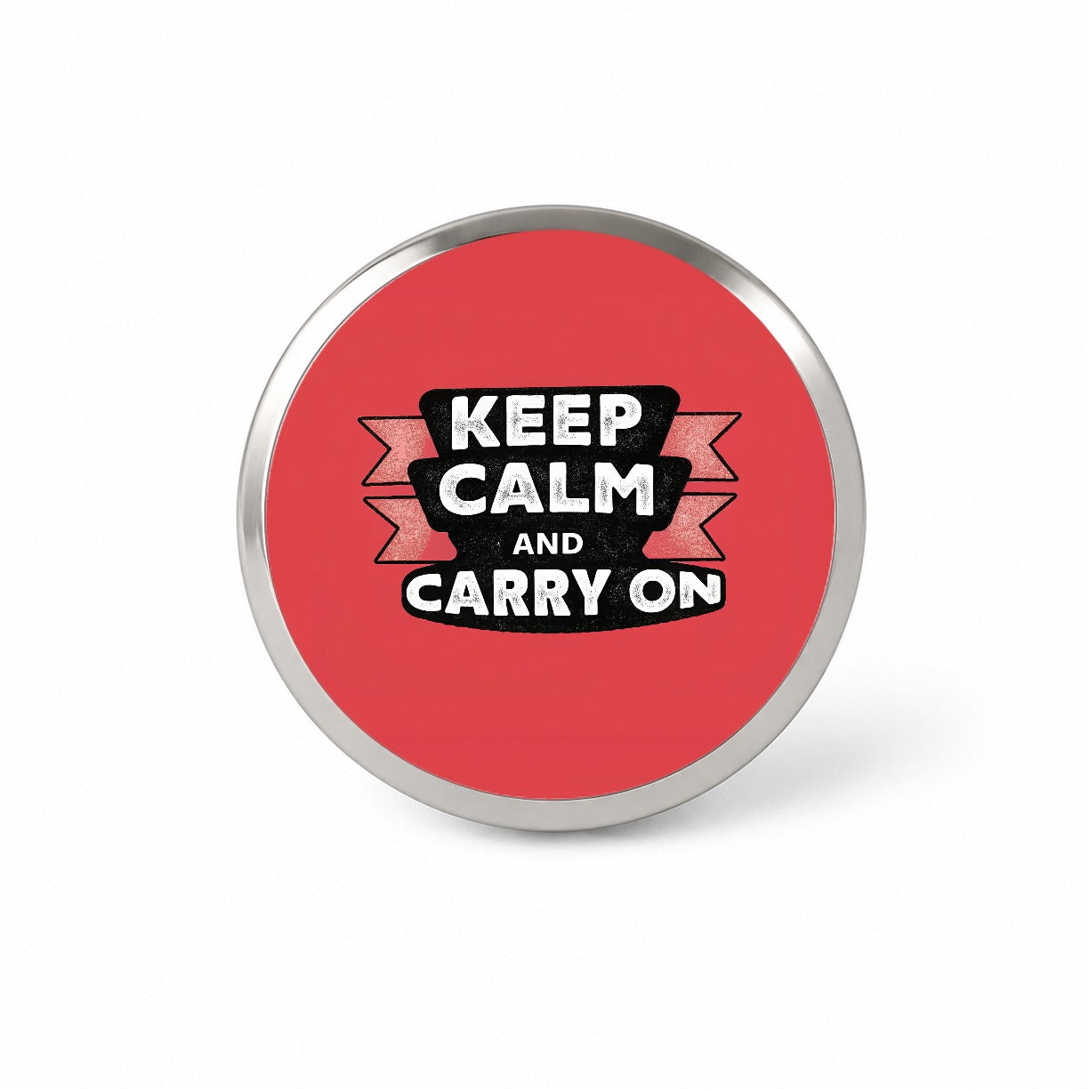 Keep Calm And Carry On Funny Novelty Hat Backpack Lapel Pin