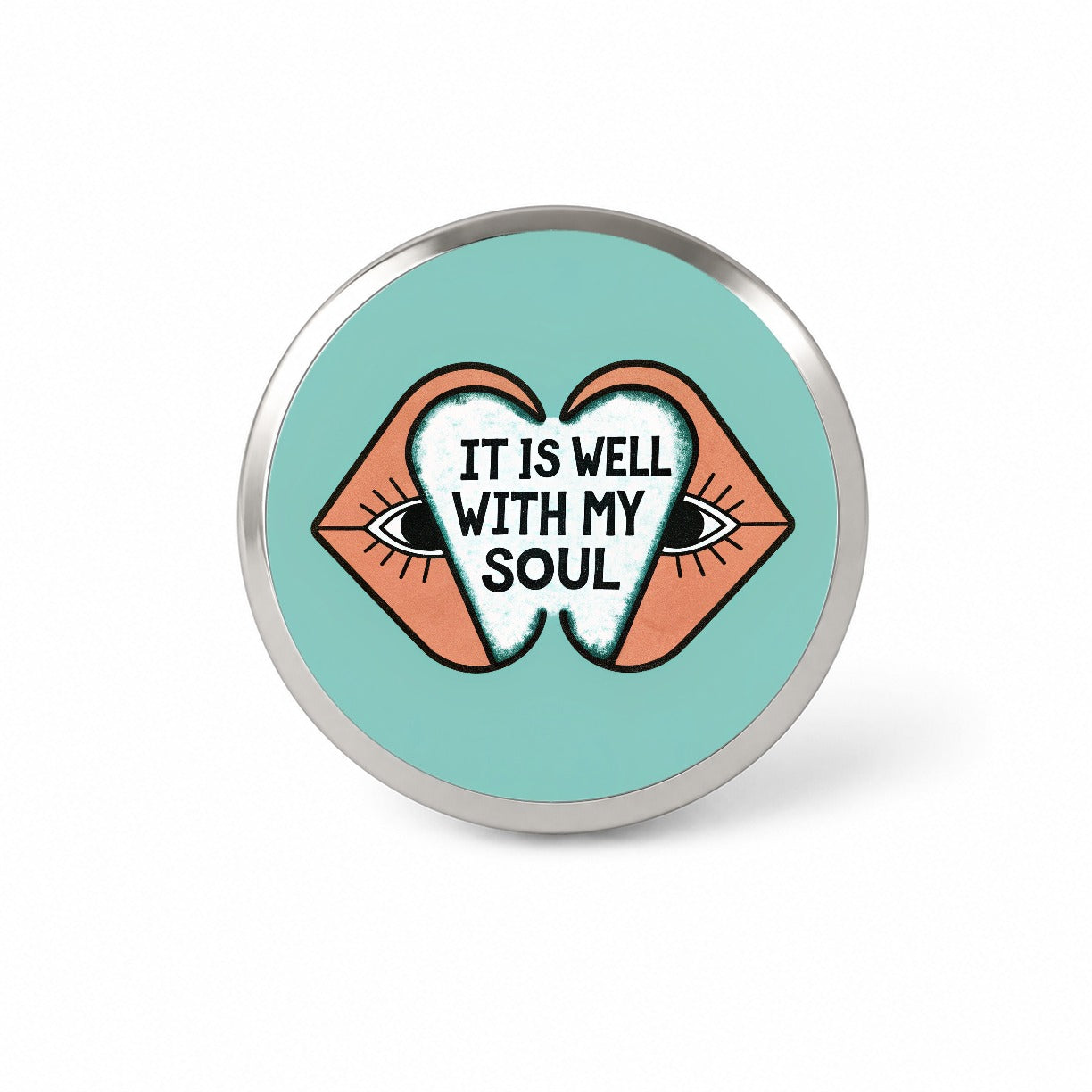 It Is Well With My Soul Bible Verse Novelty Hat Backpack Lapel Pin