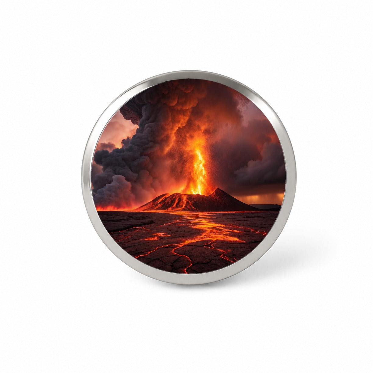Kilauea Volcano Erupting Hawaii Novelty Hat Backpack Lapel Pin