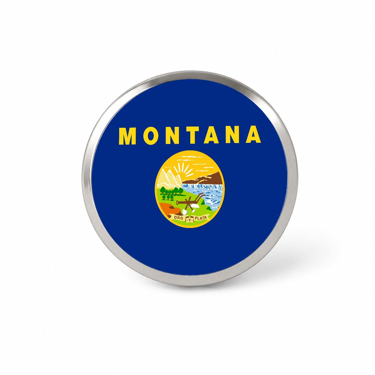 Montana MT State Flag Novelty Hat Backpack Lapel Pin