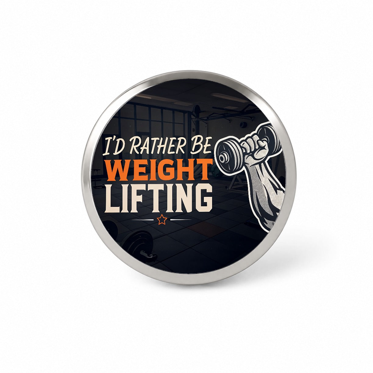 I'd Rather Be Weight Lifting Dumbbell Novelty Hat Backpack Lapel Pin