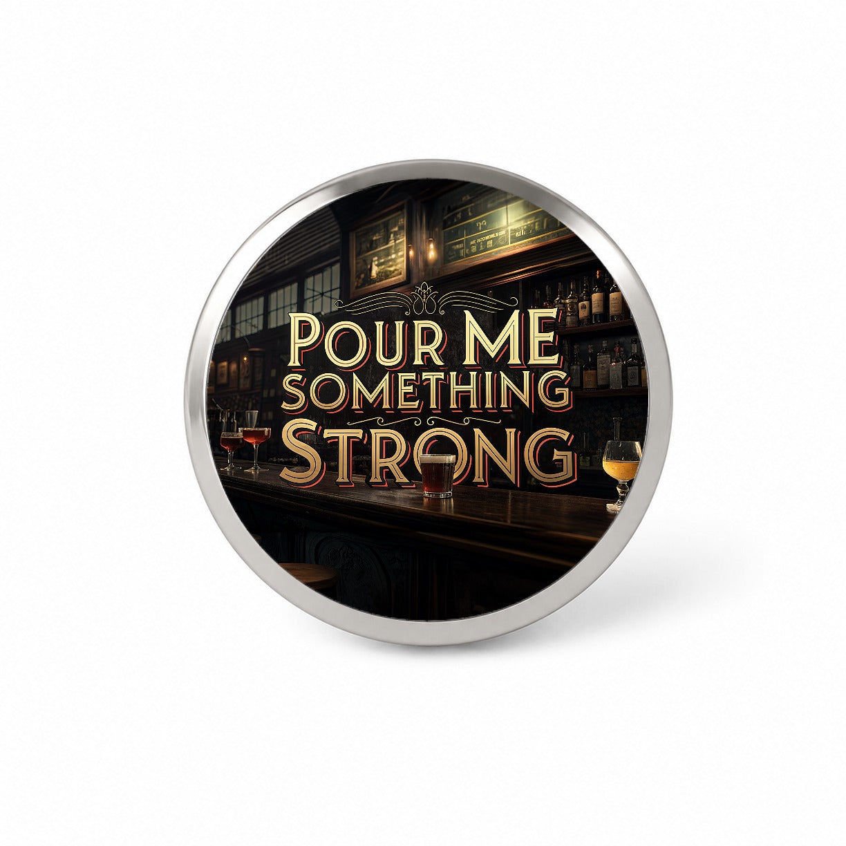 Pour Me Something Strong Beer Alcohol Funny Novelty Hat Backpack Lapel Pin