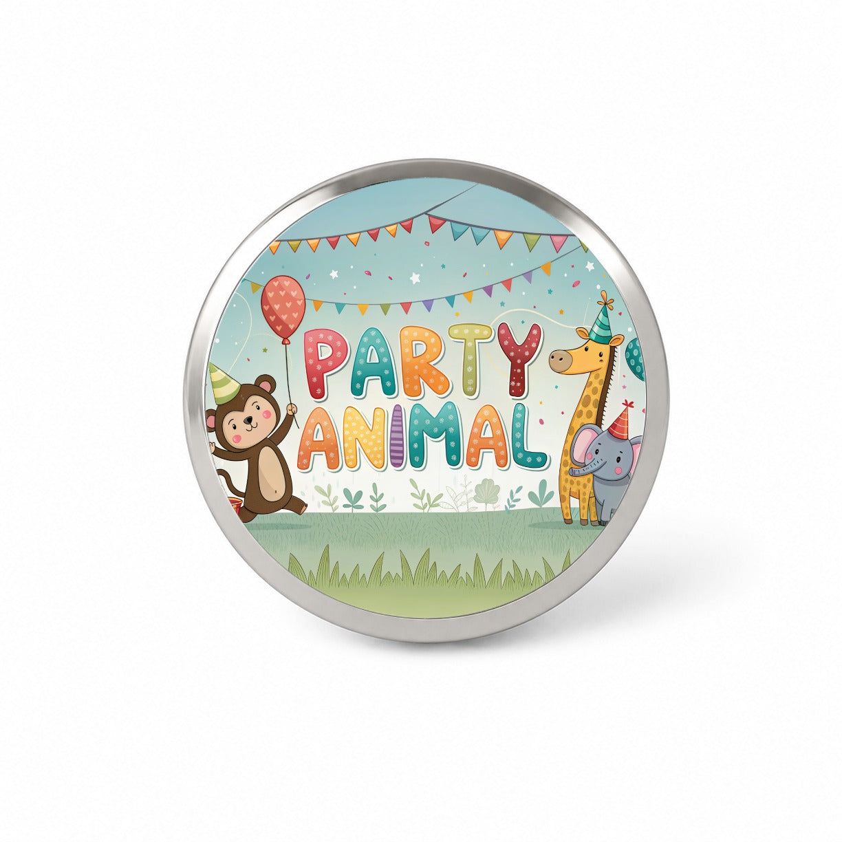 Party Animal Funny Birthday Theme Novelty Hat Backpack Lapel Pin