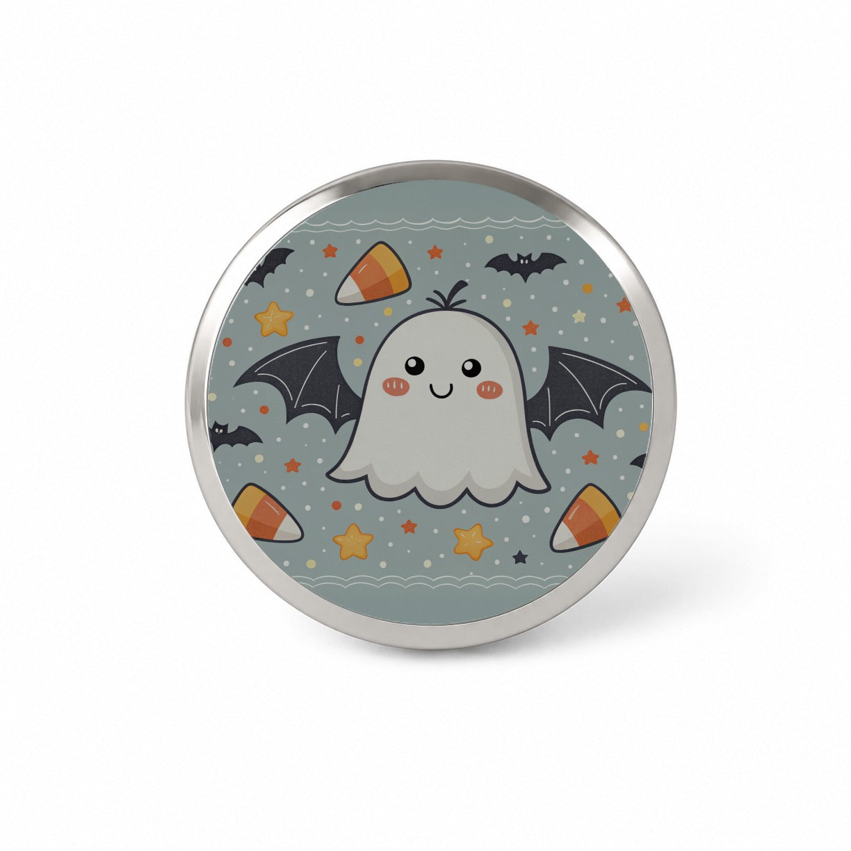 Cute Ghosts Bats Candy Corn Halloween Novelty Hat Backpack Lapel Pin