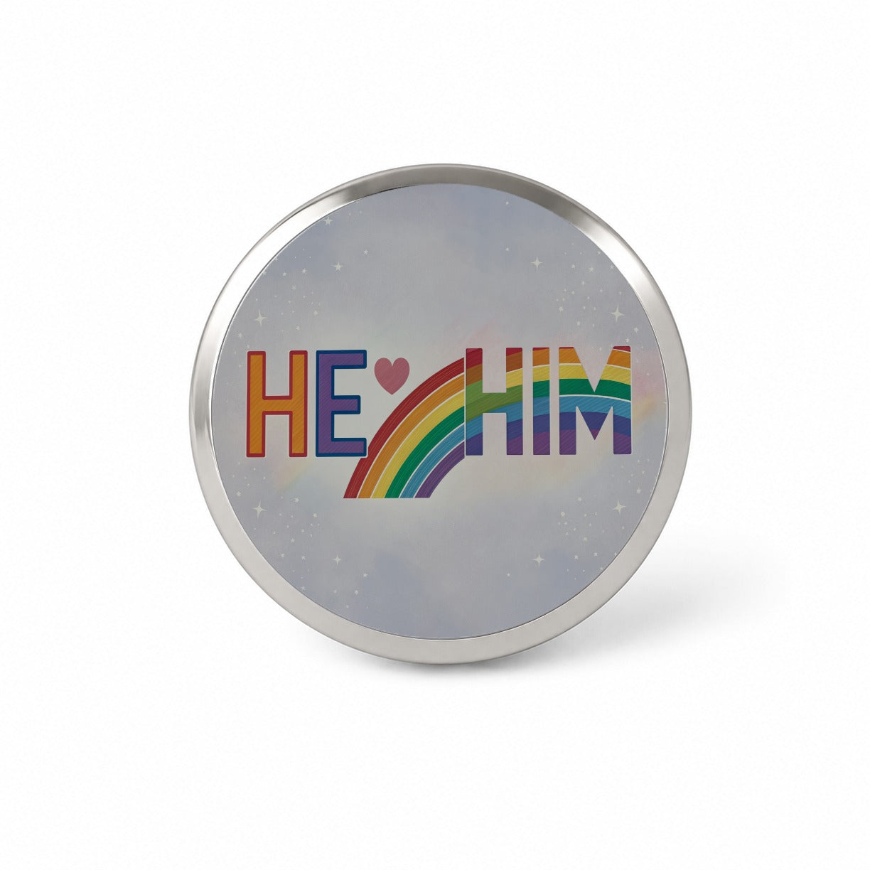 He Him Pride Love Novelty Hat Backpack Lapel Pin