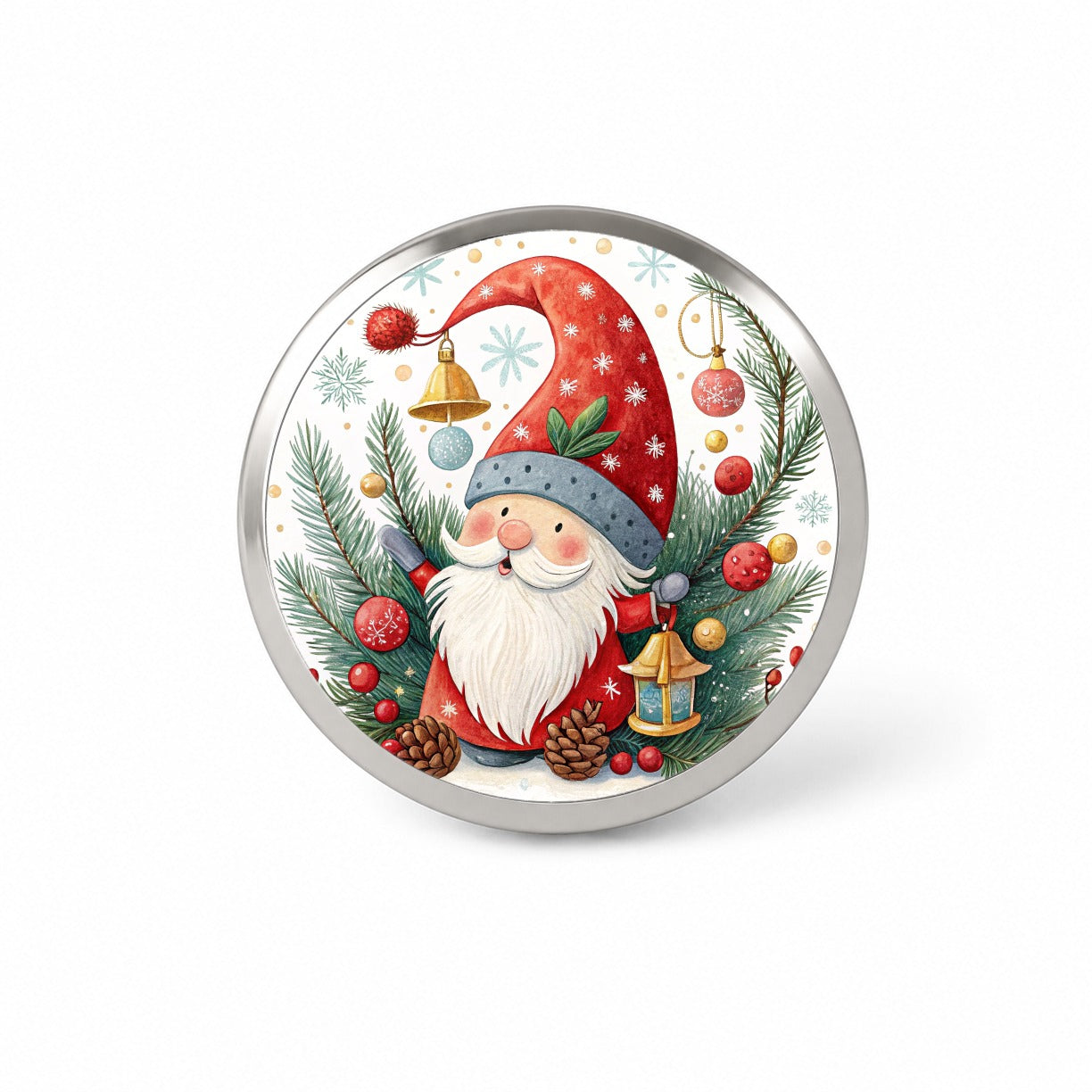 Christmas Gnome Colorful Novelty Hat Backpack Lapel Pin