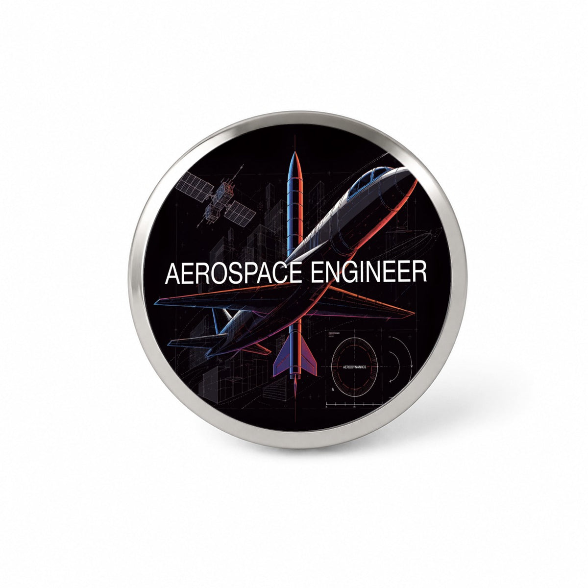 Aerospace Engineer Novelty Hat Backpack Lapel Pin