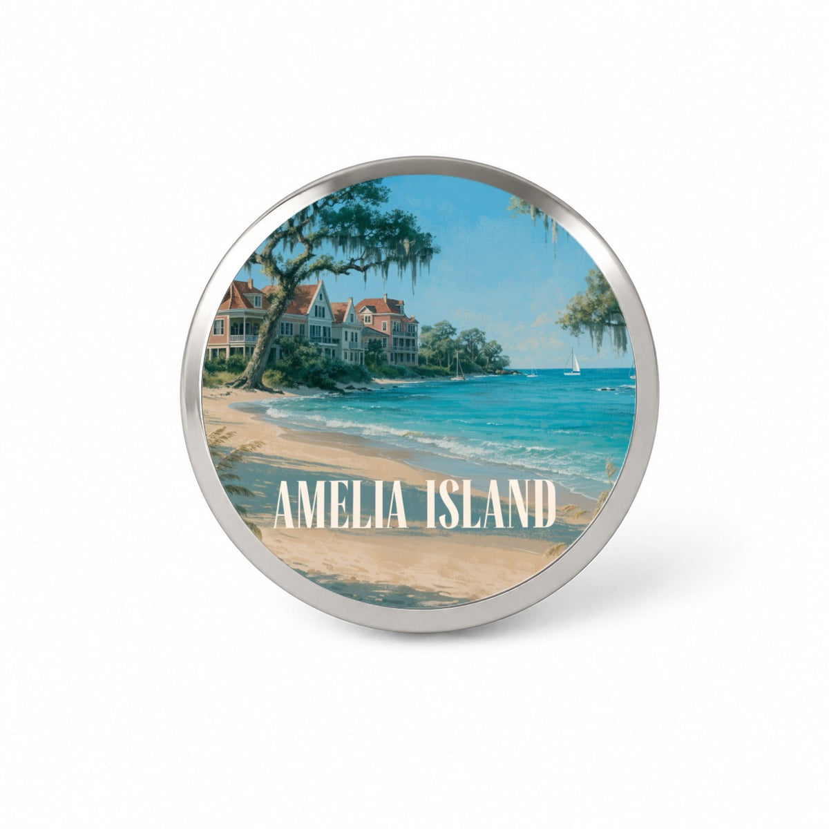 Amelia Island Florida Travel Novelty Hat Backpack Lapel Pin