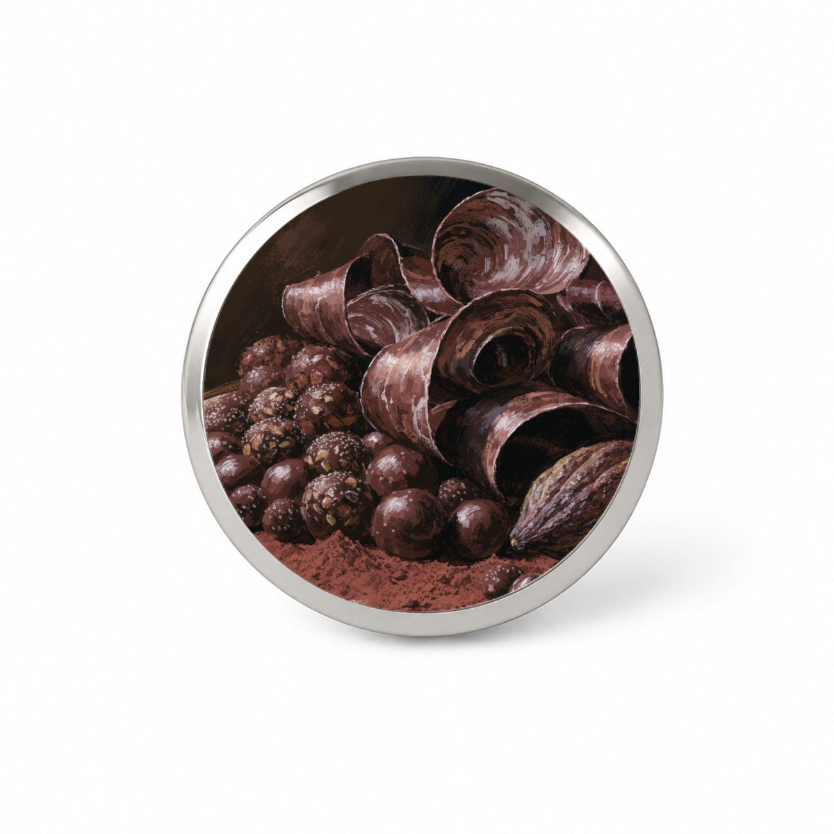 Artisan Chocolate Truffles Novelty Hat Backpack Lapel Pin