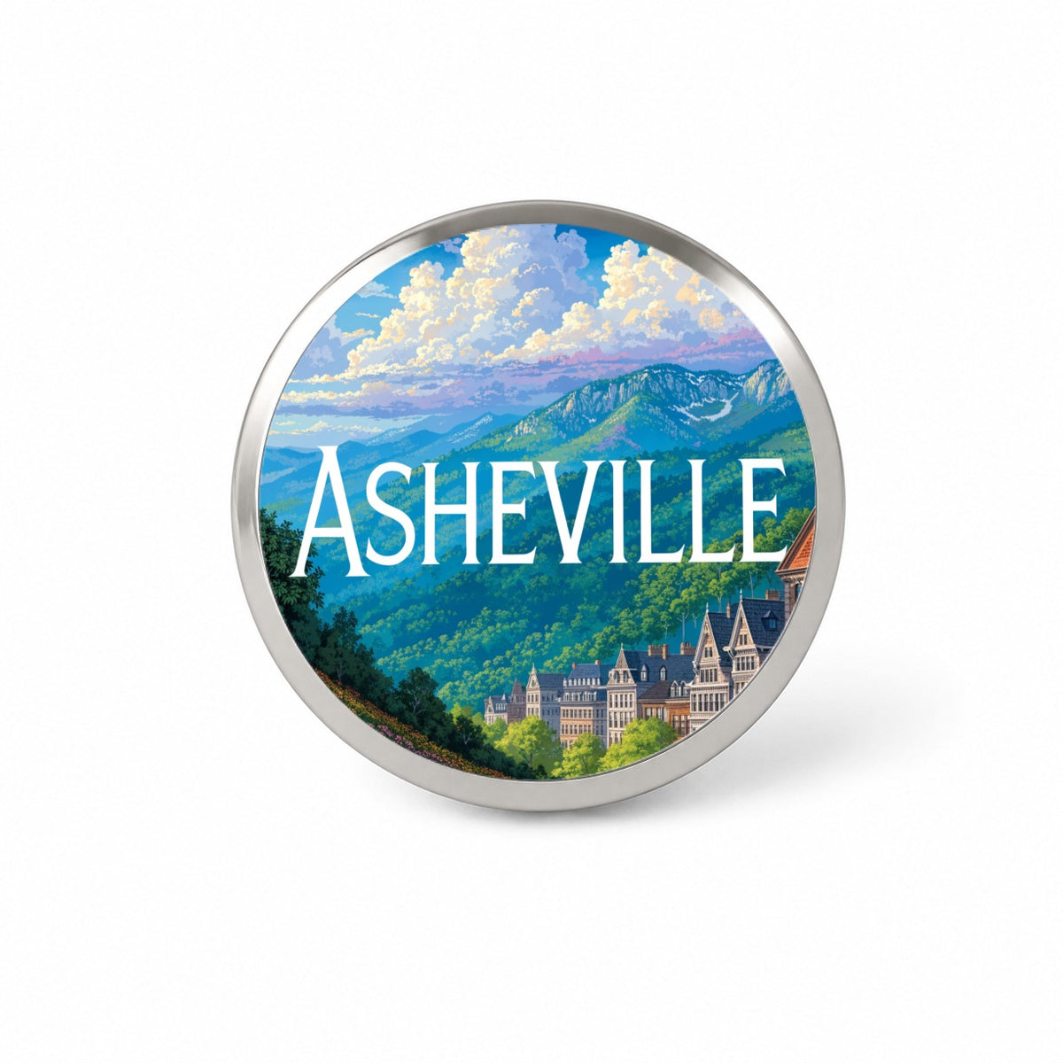 Asheville North Carolina Travel Novelty Hat Backpack Lapel Pin