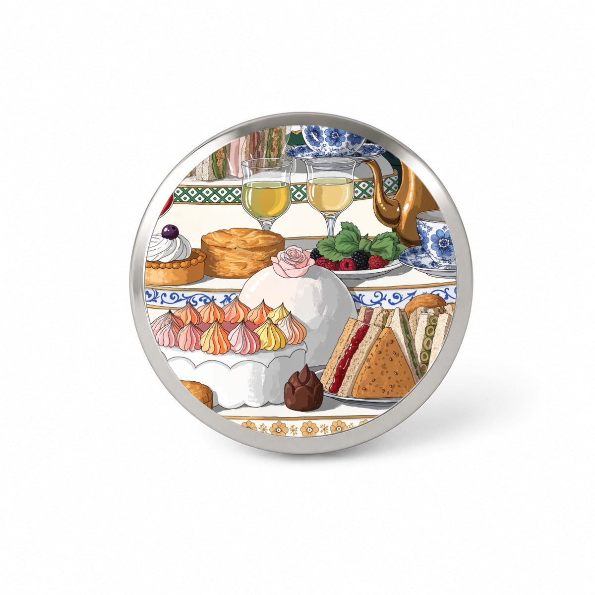 Beautiful Afternoon High Tea Novelty Hat Backpack Lapel Pin