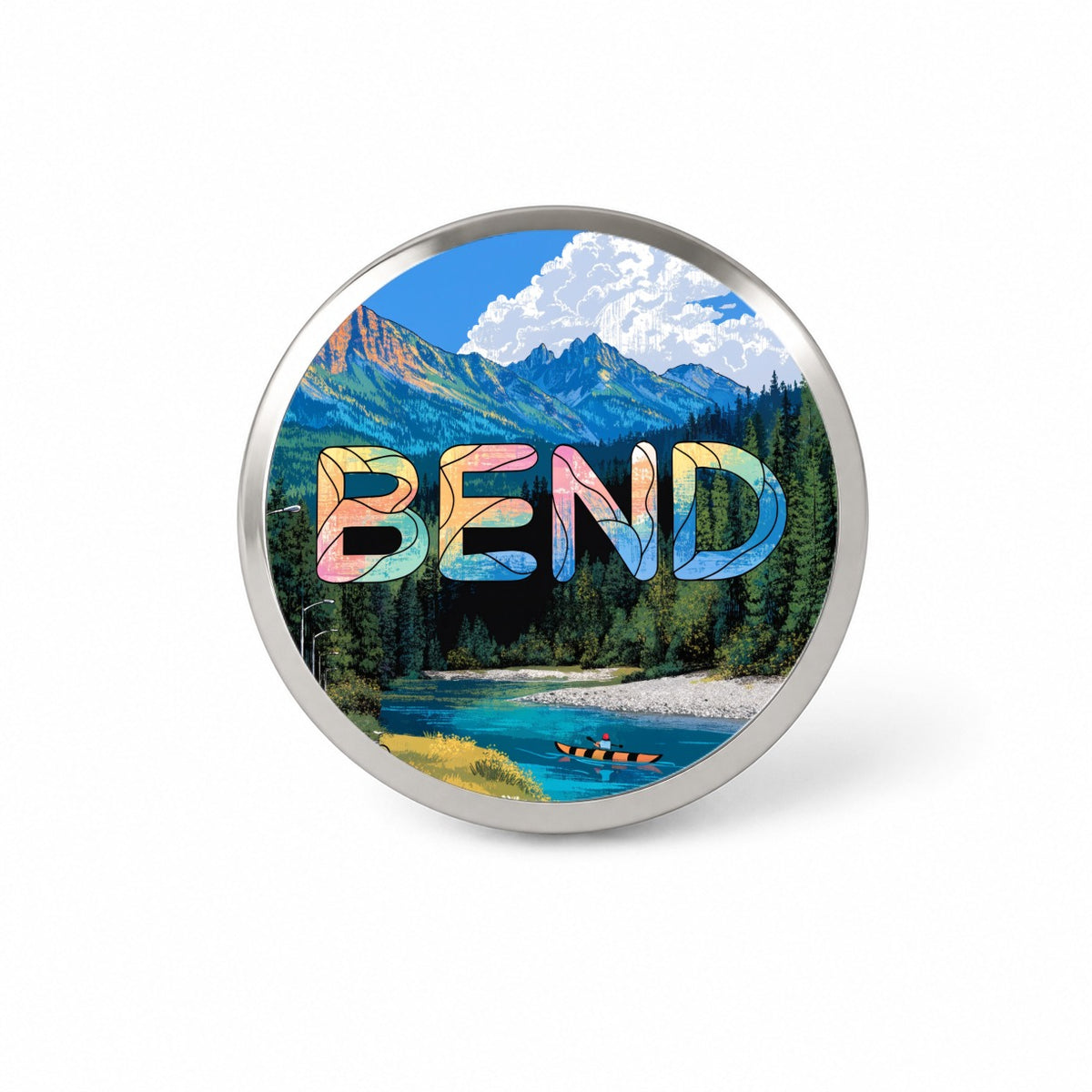 Bend Oregon Travel Novelty Hat Backpack Lapel Pin