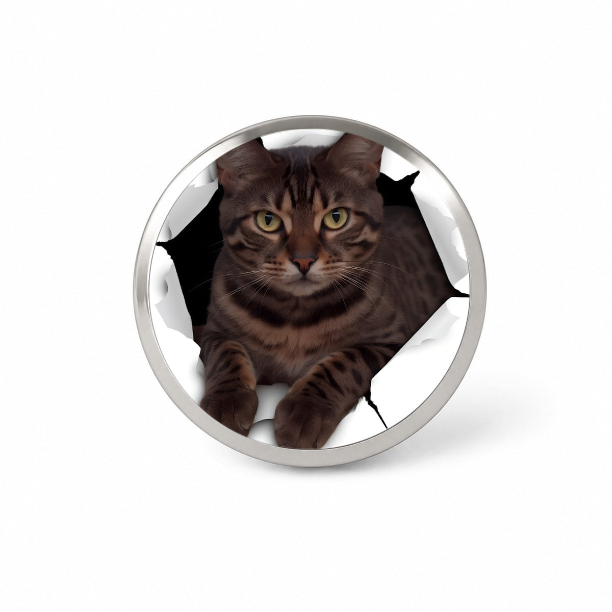 Bengal Cat Breakout Novelty Hat Backpack Lapel Pin
