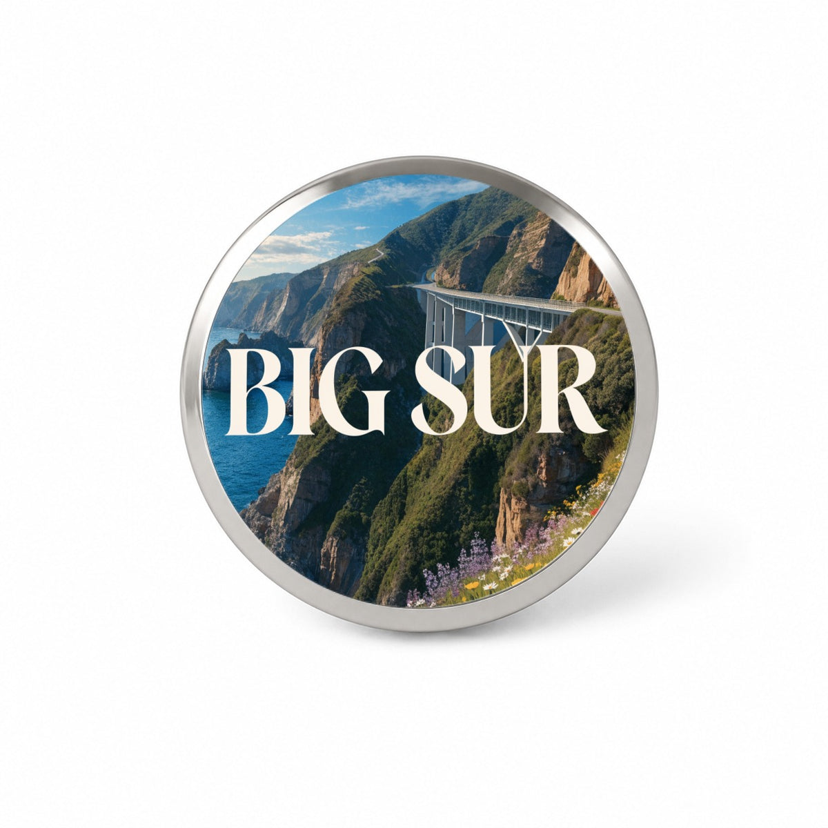 Big Sur California Travel Novelty Hat Backpack Lapel Pin